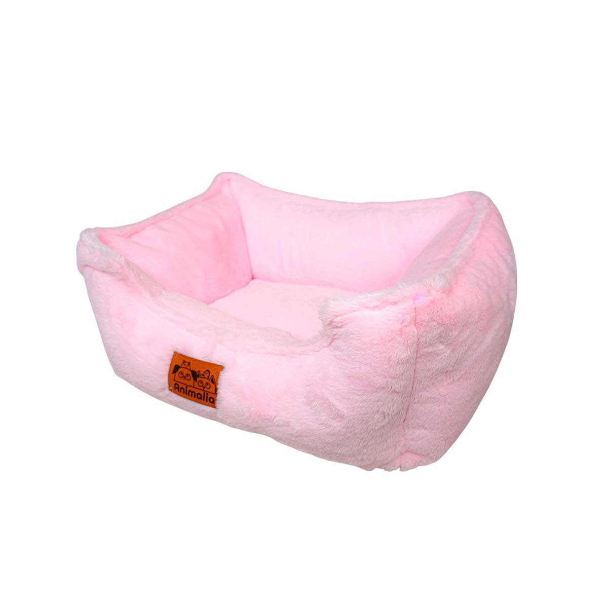 PACK2 LECHO COMODO PARA PERRO PEQUENO DISENO SUAVE TALLA S ROSADO PELUCHE YREGALO STICKER - 2