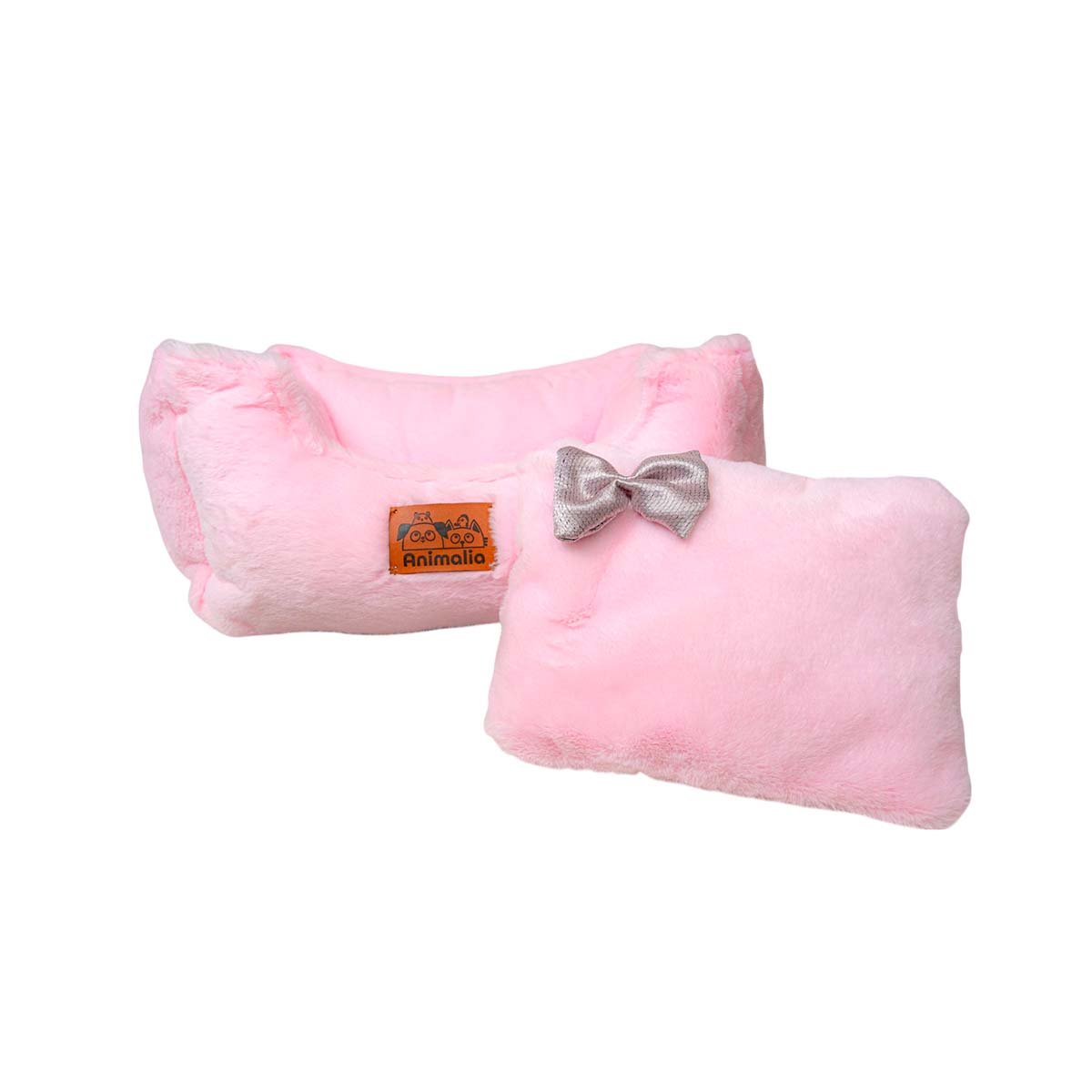 CAMA ESTILO MODERNO CON ESTRUCTURA ENVOLVENTE TALLA M ROSADO YREGALO STICKER - 1