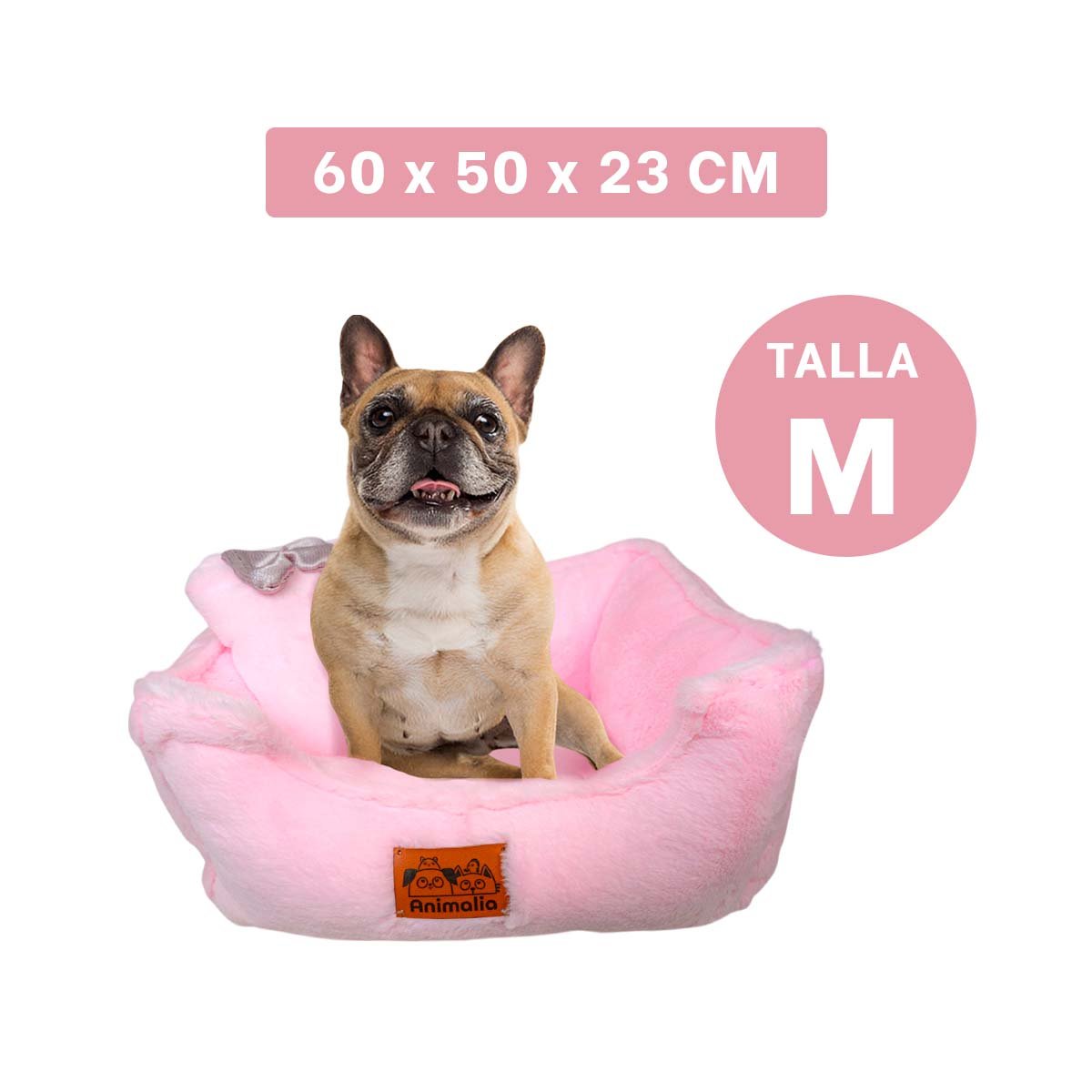 CAMA ESTILO MODERNO CON ESTRUCTURA ENVOLVENTE TALLA M ROSADO YREGALO STICKER - 4