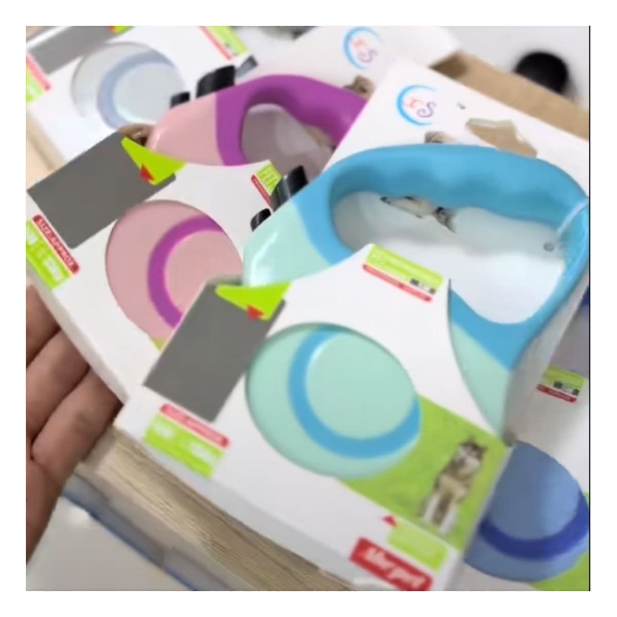 PACK2 GUIA RETRACTIL 5M PARA PERRO CON CONTROL SEGURO DOBLE TONO YPAPEL REGALO - 5