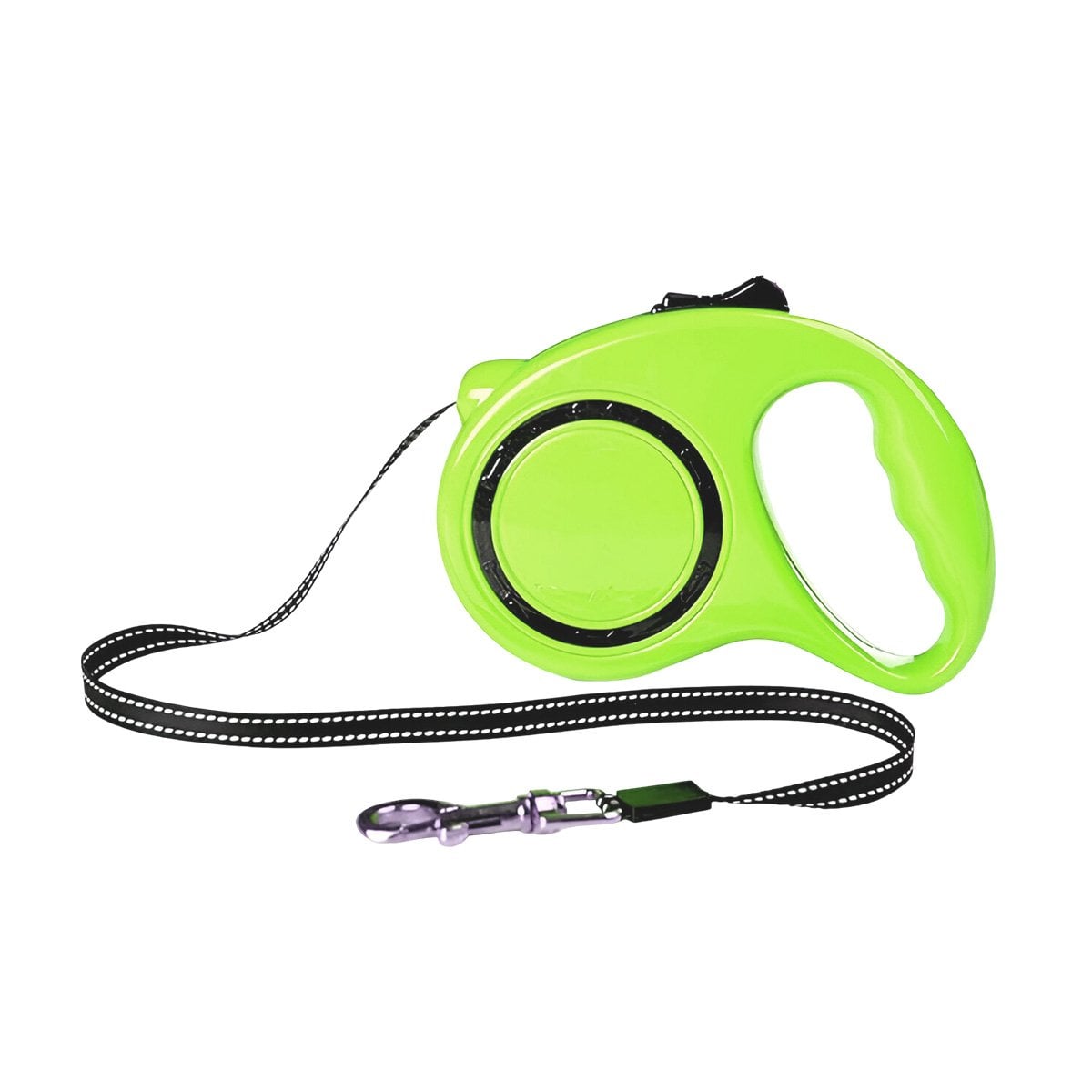 SUJETADOR RETRACTIL VERDE LIMON CON CIRCULO NEGRO PARA PERRO YLIGAS REGALO - 5