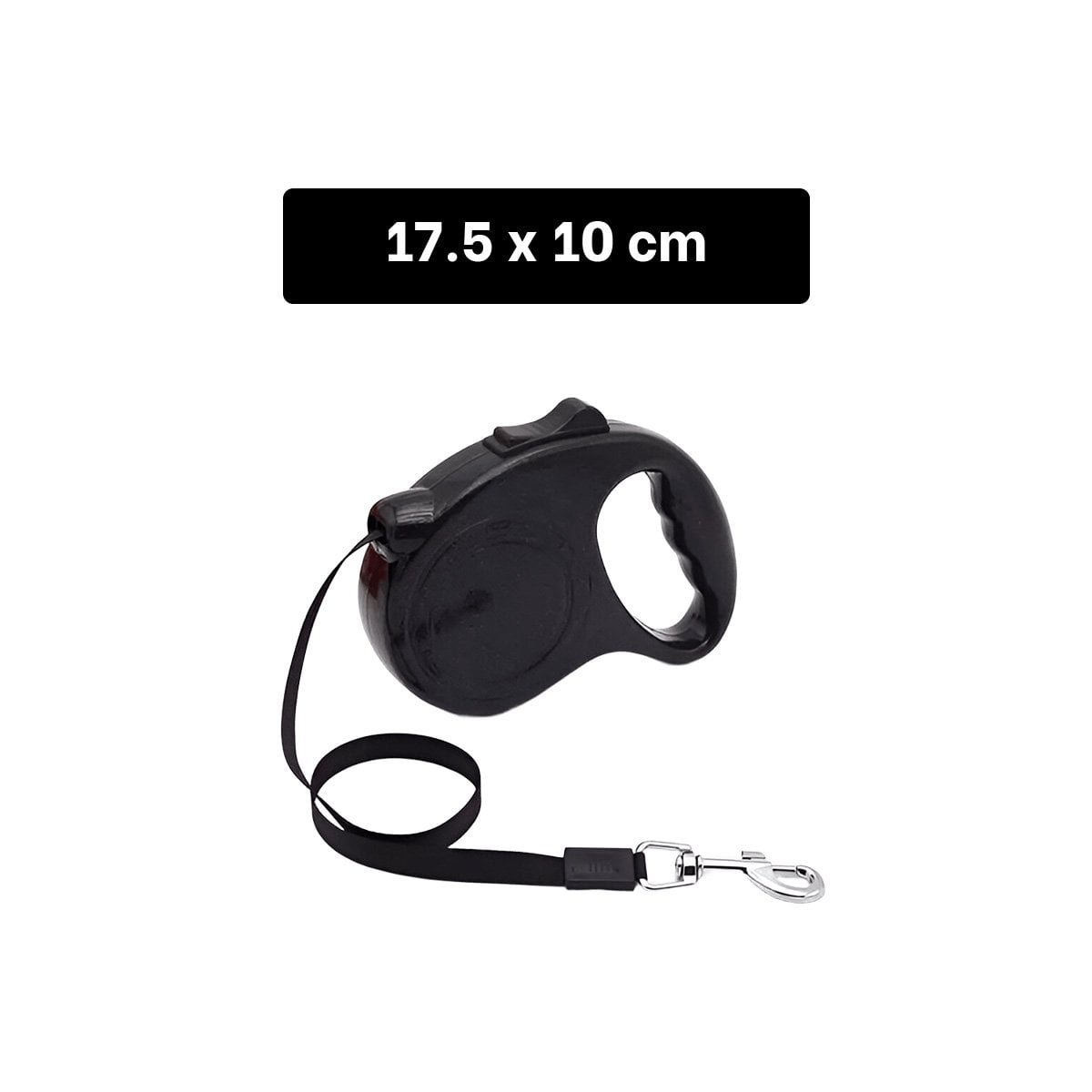 CABLE RETRACTIL DURADERO PARA MASCOTAS PARA CAMINATAS COMODAS COLOR NEGRO YREGALO STICKER - 4