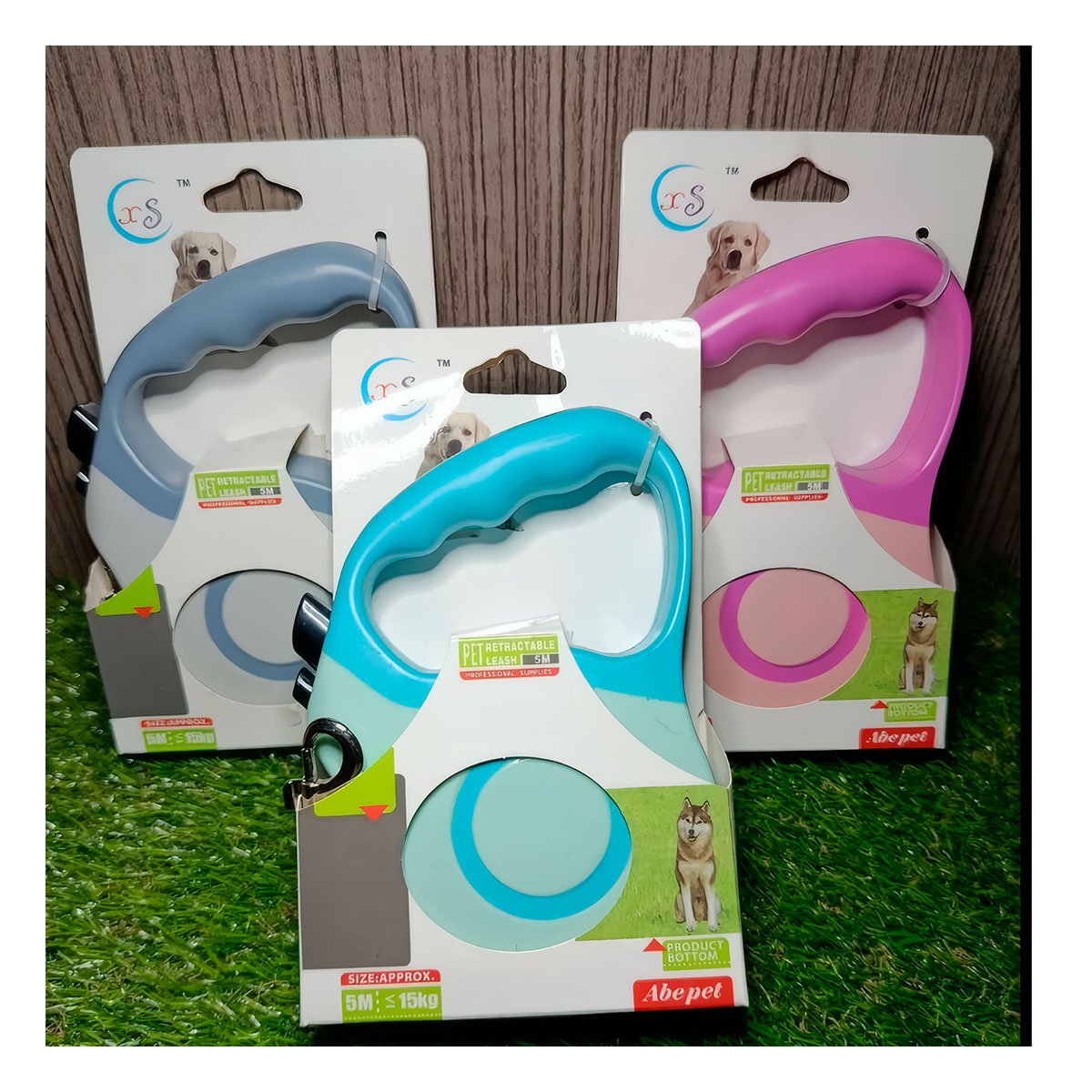 LEASH RETRACTIL 3M PARA PERRO CON CONTROL PRACTICO DOBLE TONO YREGALO STICKER - 2
