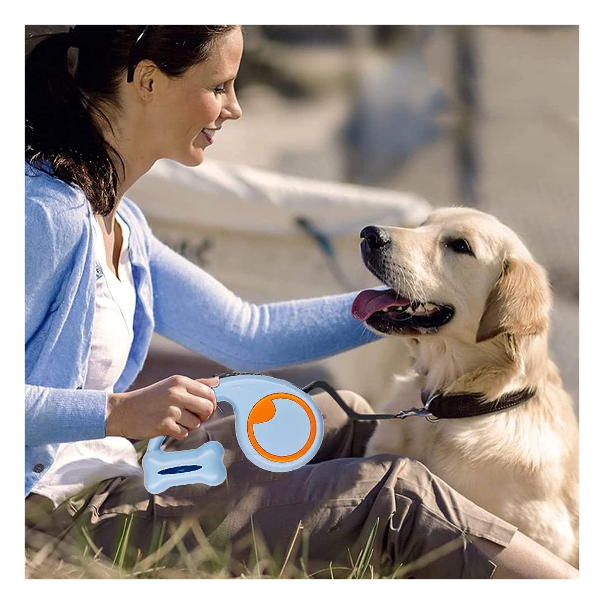 PACK4 ACCESORIO FUNCIONAL CELESTE PARA PASEO DIARIO DE PERRO CON PORTA BOLSA YREGALO STICKER - 3