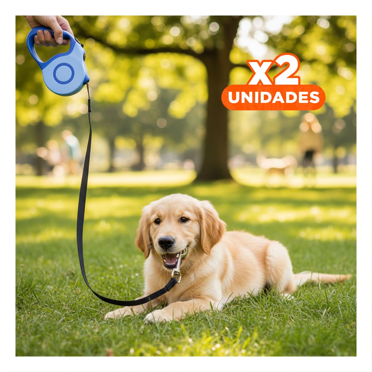 PACK2 SOGA RETRACTIL 5M PARA MASCOTA CON SISTEMA DE BLOQUEO DOBLE TONO - 1