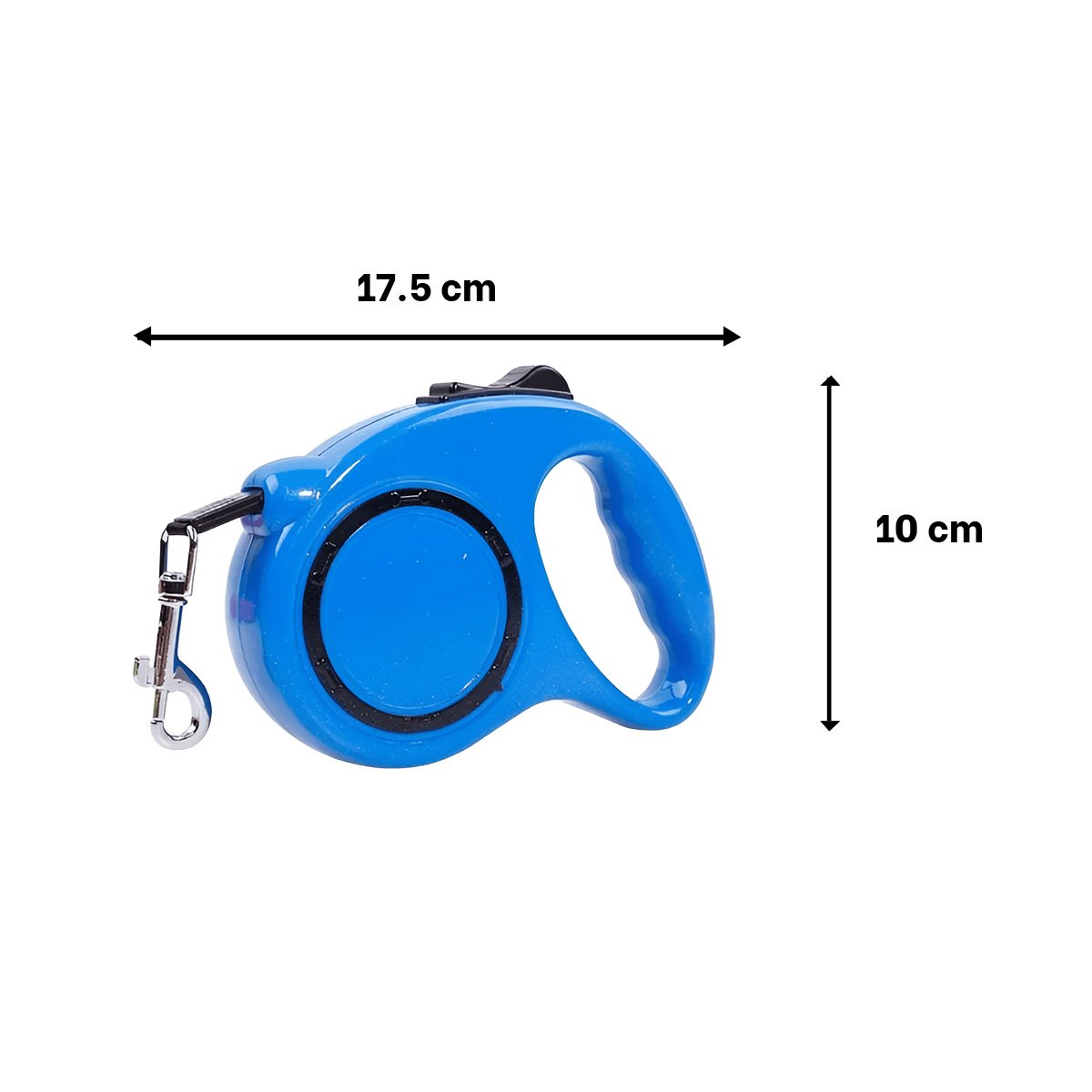SOGA FLEXIBLE RETRACTIL AZUL CON CIRCULO NEGRO PARA PERRO Y GATO EN HOGAR YLIGAS REGALO - 4