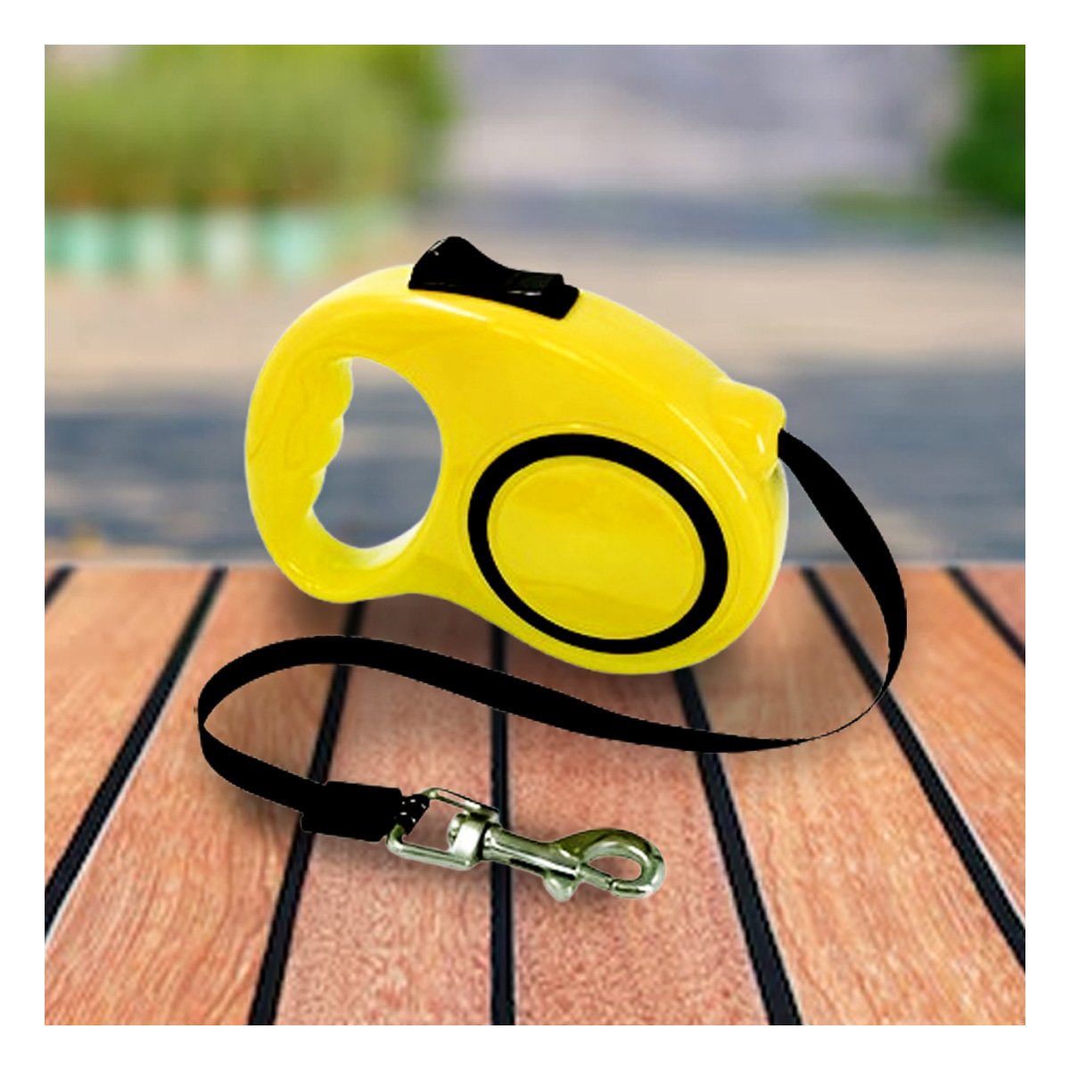 PACK2 DISPOSITIVO DE CUERDA RETRACTIL PARA PERROS Y GATOS RESISTENTE AMARILLO YPAPEL REGALO - 5