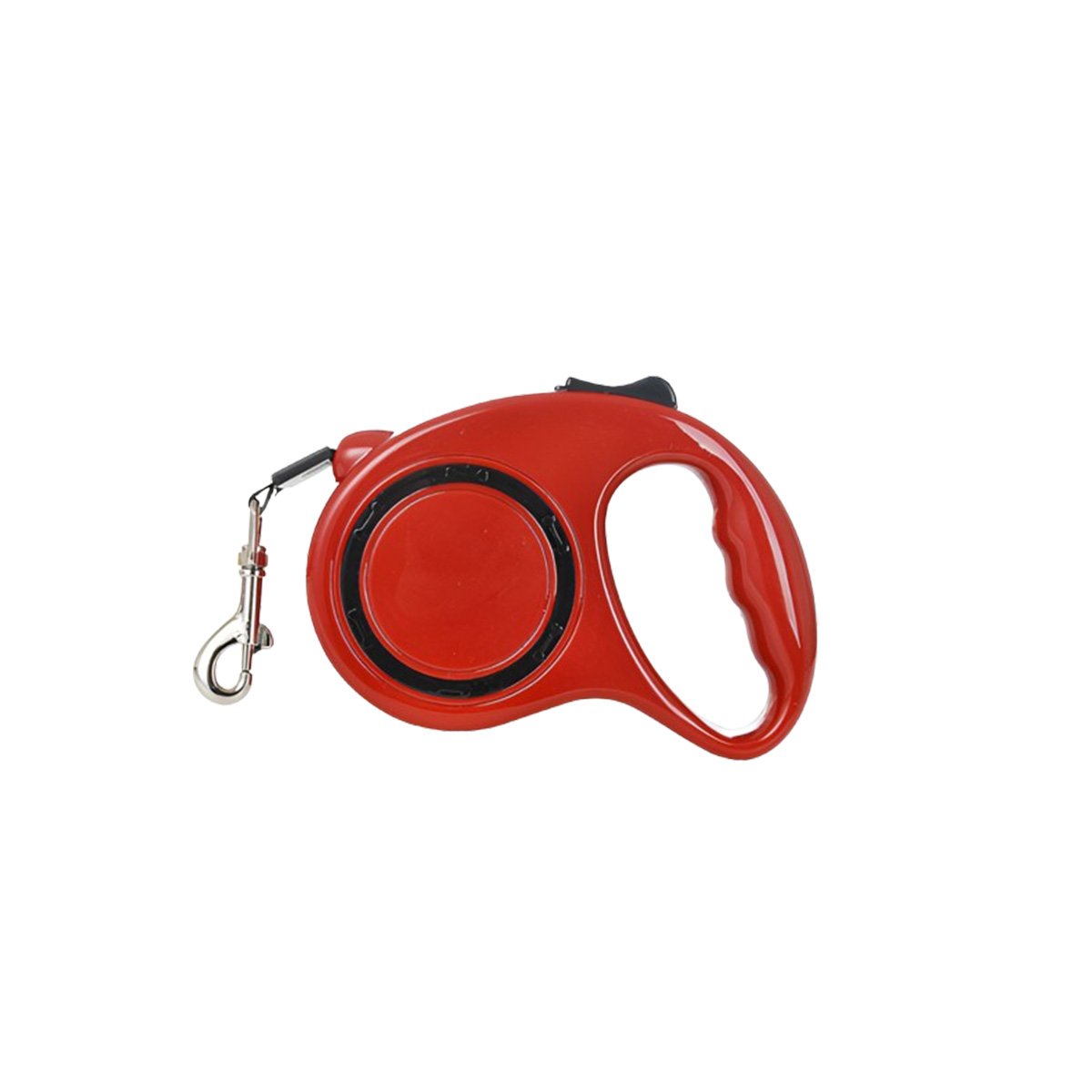 LAZO RETRACTIL FUNCIONAL Y SEGURO PARA MASCOTAS CON CIRCULO NEGRO ROJO YLIGAS REGALO - 5