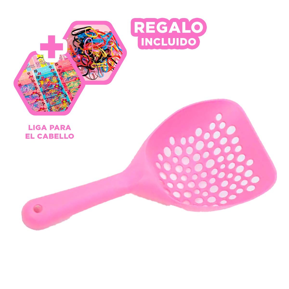 COLADOR CERNIDOR PARA ARENERO DE GATO 32X16CM CON DISENO DE HUEQUITOS RESISTENTE YLIGAS REGALO - 2