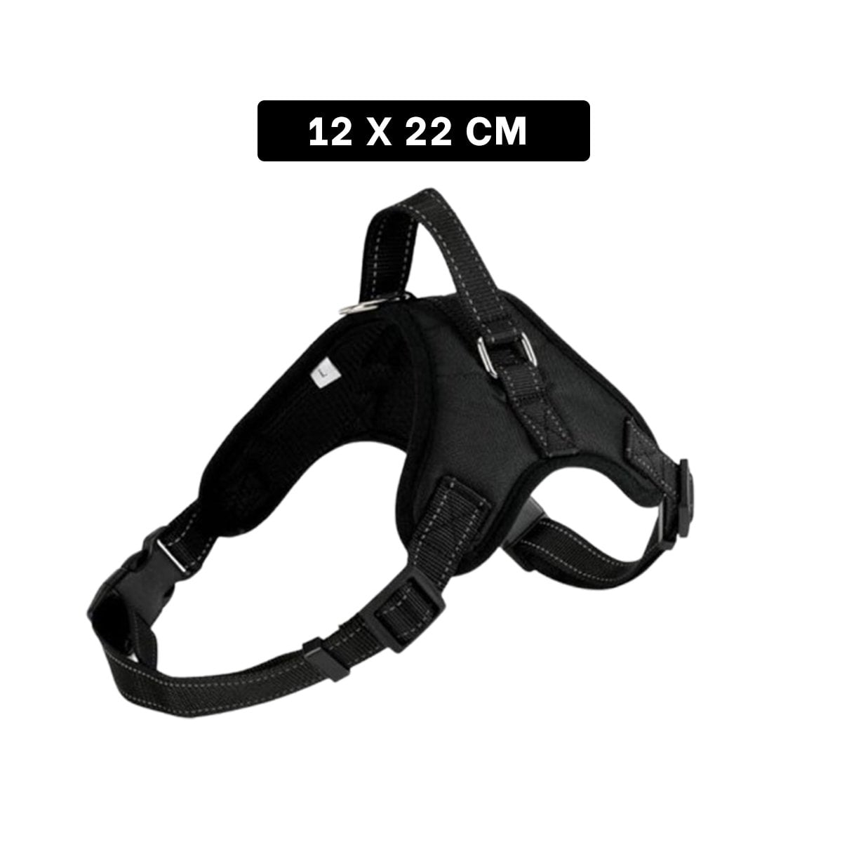 ARNES EN H PARA PERRO TALLA S CON SOPORTE FIRME Y COMODIDAD EN PASEOS NEGRO YREGALO STICKER - 4