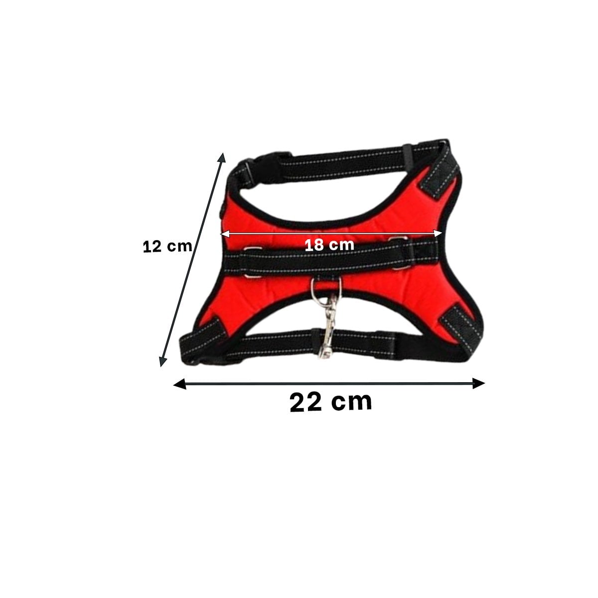 SUJETADOR EN H PARA MASCOTA TALLA S CON AJUSTE PRACTICO Y SEGURO ROJO YLIGAS REGALO - 4