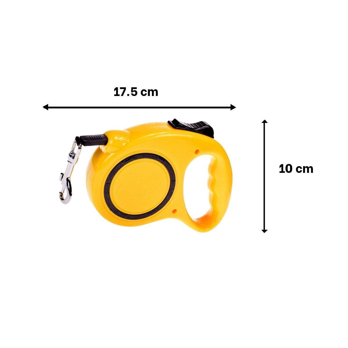PACK2 CORREA FLEXIBLE RETRACTIL PARA PASEOS DE MASCOTAS CONTROLADOS Y AMARILLO YREGALO STICKER - 4