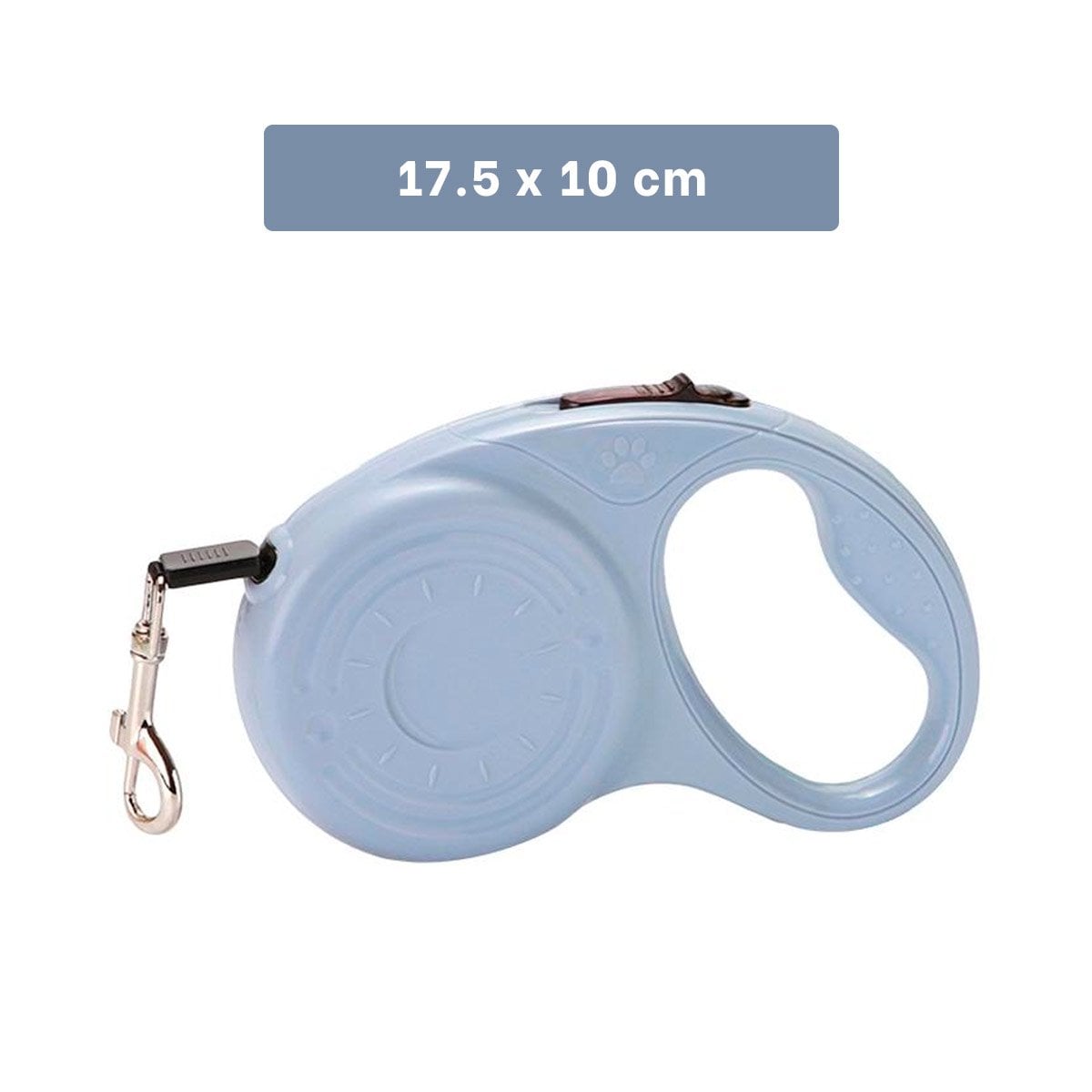 PACK2 SOGA RETRACTIL 3M PARA PERRO CON DISENO HUELLITA AZUL GRISACEO - 4