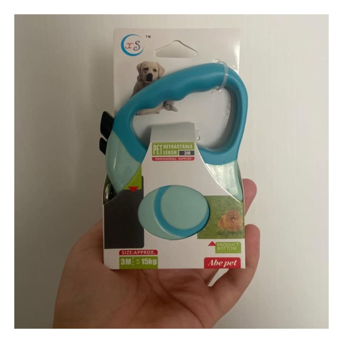 PACK4 LEASH EXTENSIBLE 3M PARA MASCOTAS CON DOBLE TONO CELESTE - 2