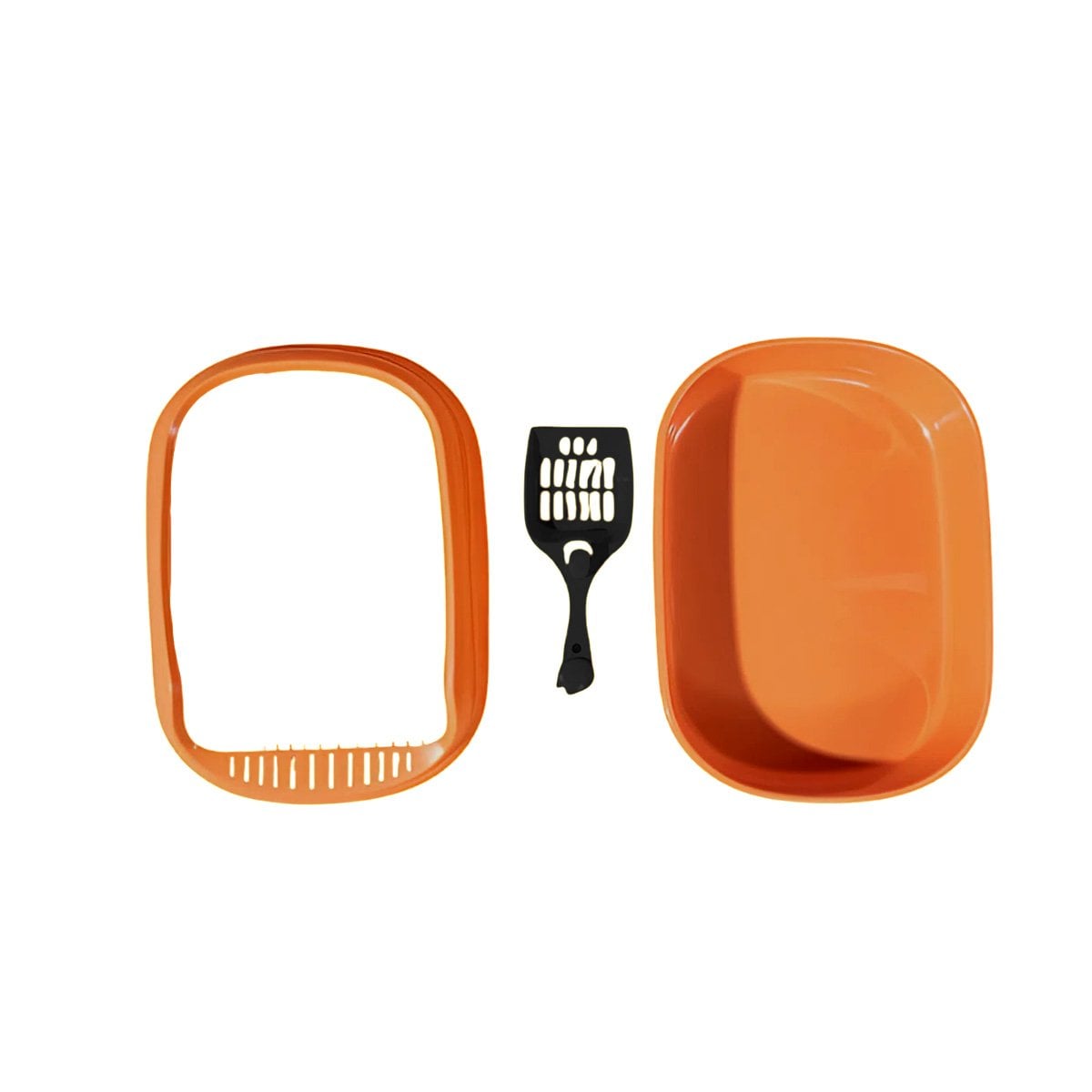 CONTENEDOR HIGIENICO CON BORDES ALTOS 51X36,5CM NARANJA YREGALO STICKER - 1