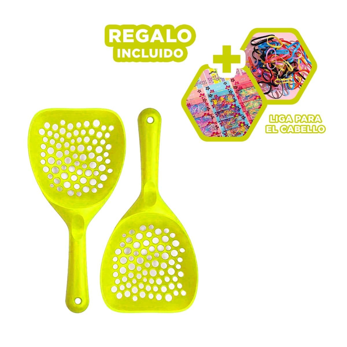 RECOLECTOR DE ARENA PARA GATO 32X16CM DISENO HUEQUITOS AMARILLO PLASTICO YLIGAS REGALO - 2