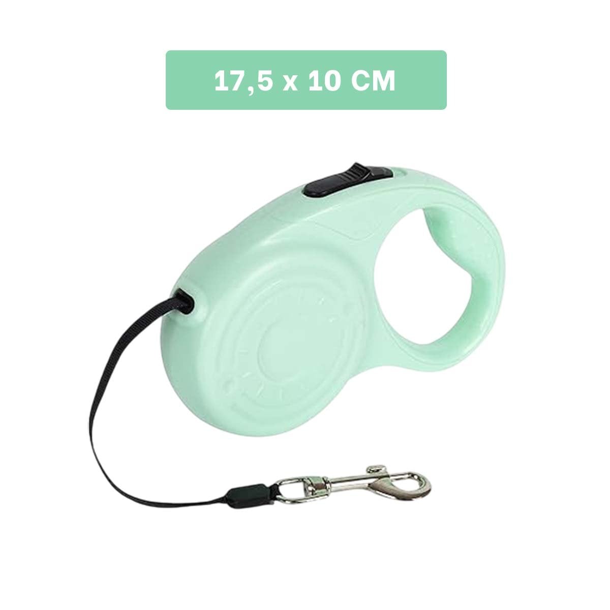 AMARRE RETRACTIL 3M PARA PERRO CON DISENO HUELLITA VERDE CLARO YSTICKY - 4