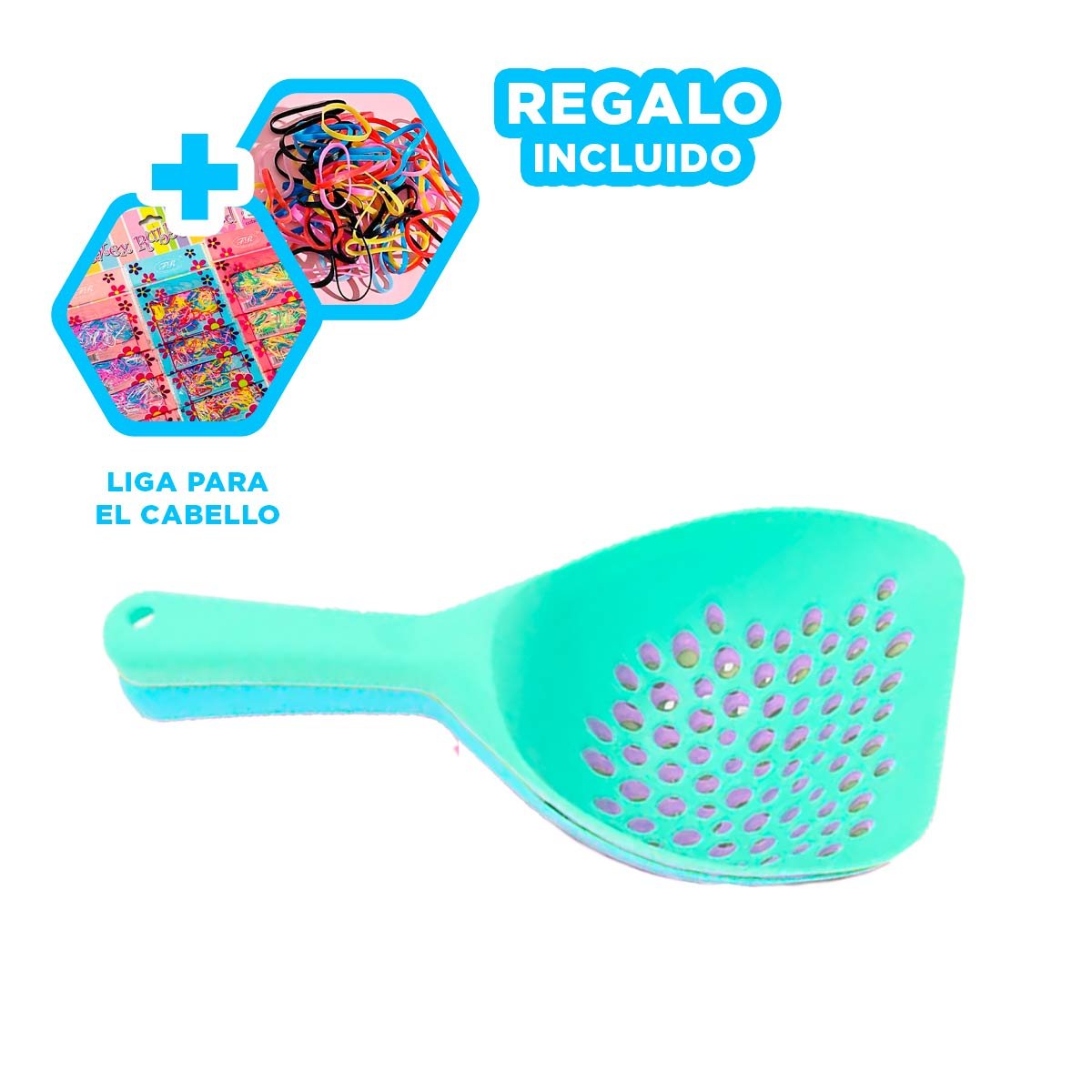 COLADOR CERNIDOR PARA ARENERO DE GATO 32X16CM CON DISENO DE HUEQUITOS RESISTENTE YLIGAS REGALO - 2