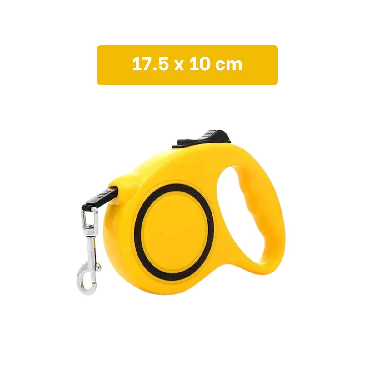 PACK4 CUERDA RETRACTIL CONFIABLE PARA PASEOS DIARIOS CON MASCOTAS AMARILLO YREGALO STICKER - 4