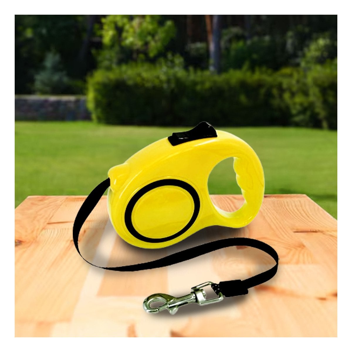 PACK4 CUERDA RETRACTIL CONFIABLE PARA PASEOS DIARIOS CON MASCOTAS AMARILLO YREGALO STICKER - 5