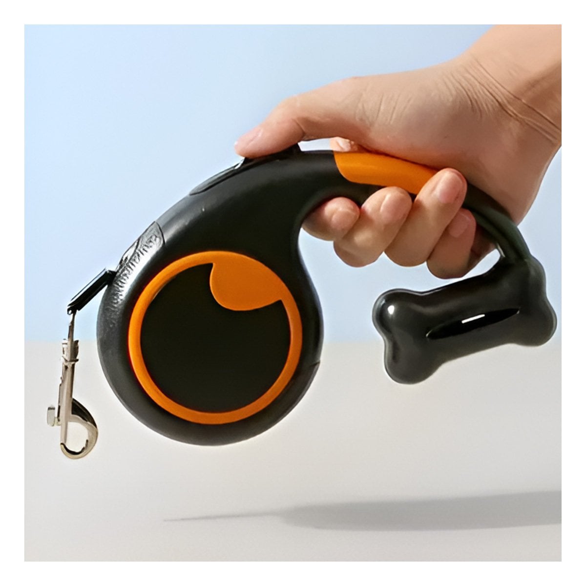 SUJETADOR RETRACTIL ROSADO CON PORTA BOLSA PARA CONTROL DE MASCOTA YLIGAS REGALO - 3