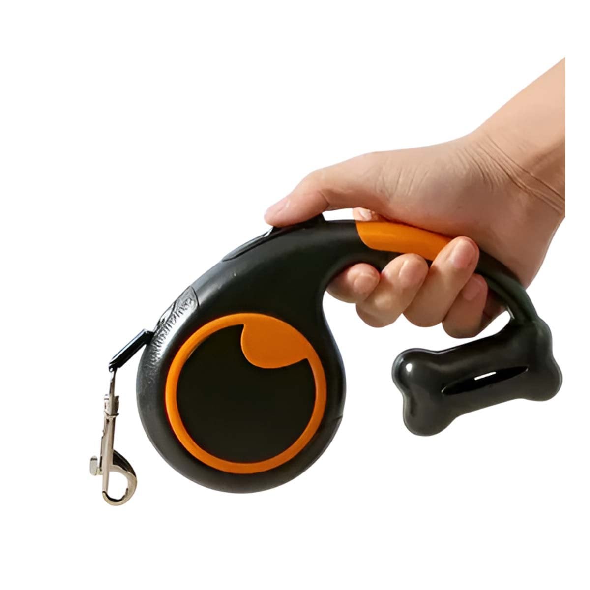 SUJETADOR RETRACTIL ROSADO CON PORTA BOLSA PARA CONTROL DE MASCOTA YLIGAS REGALO - 5