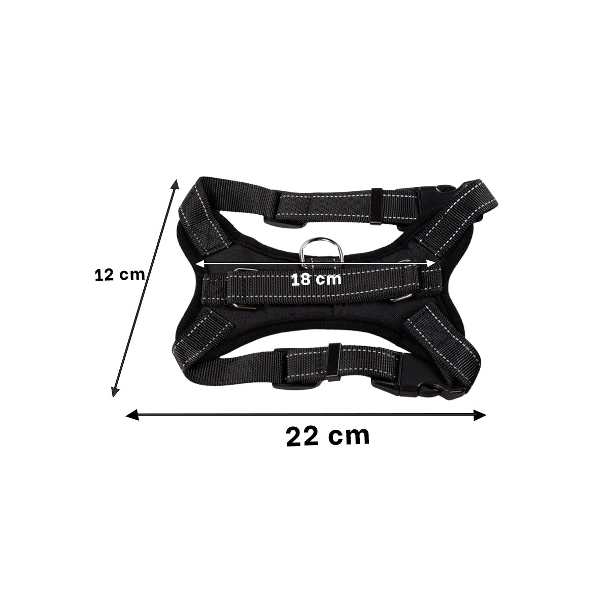 PACK2 ARNES COMODO EN H PARA PERRO TALLA S CON CONTROL EN PASEOS NEGRO - 4
