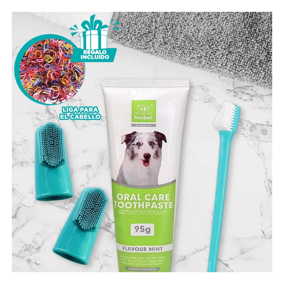 COMBO HIGIENE ORAL VERDE AGUA FUNCIONAL CON ACCESORIOS PARA USO FAMILIAR YLIGAS REGALO - 2