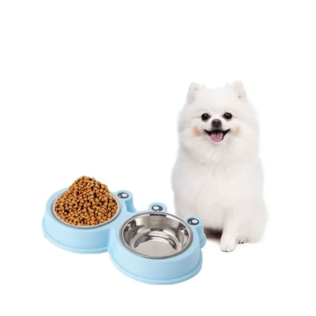 PACK4 OPCION PLATO DOBLE DESMONTABLE RANA PARA PERRO Y GATO EN HOGAR YPAPEL REGALO - 3
