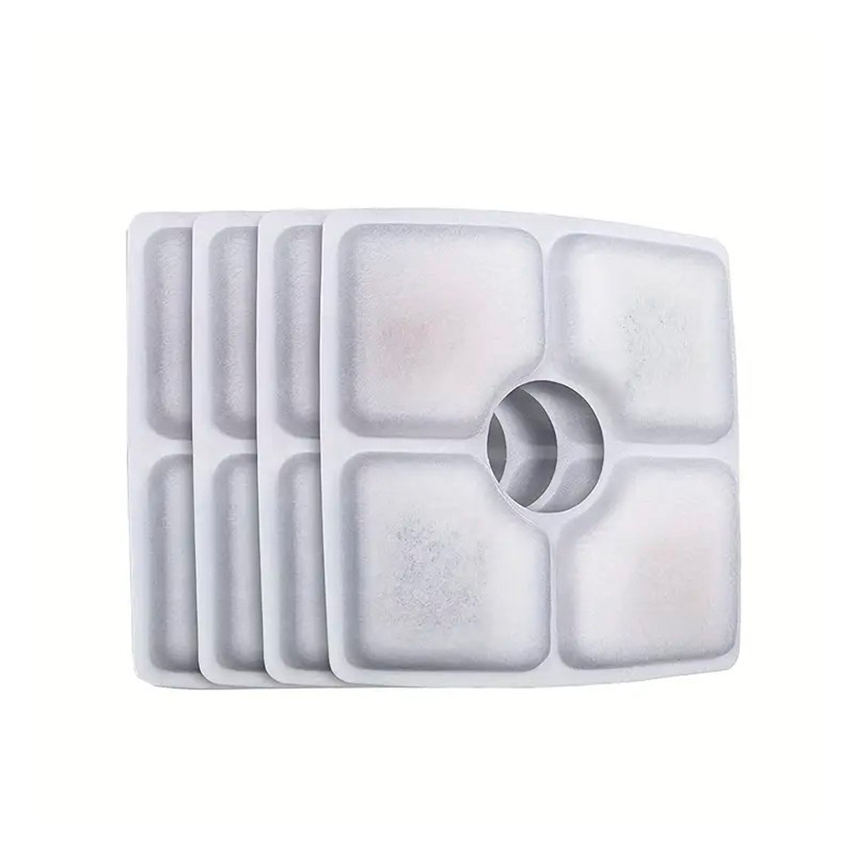 PACK4 CARGA PURIFICADORA PARA FUENTE DE AGUA BLANCO CUADRADO BORDES CURVOS YPAPEL REGALO - 3