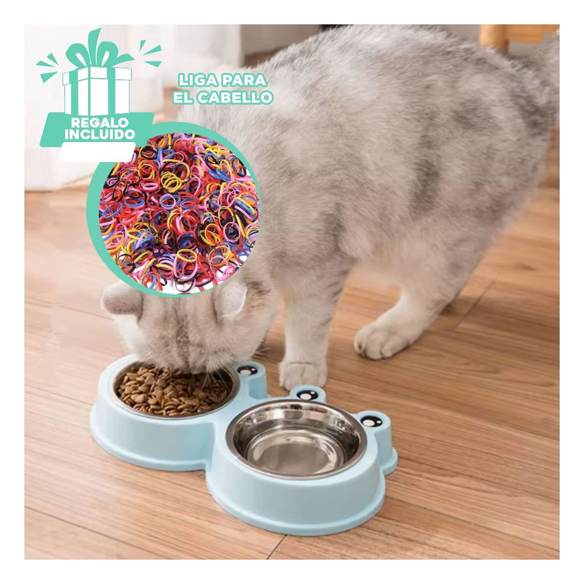 CONTENEDOR PLATO DOBLE DESMONTABLE RANA PARA ALIMENTACION EN CASA YLIGAS REGALO - 2