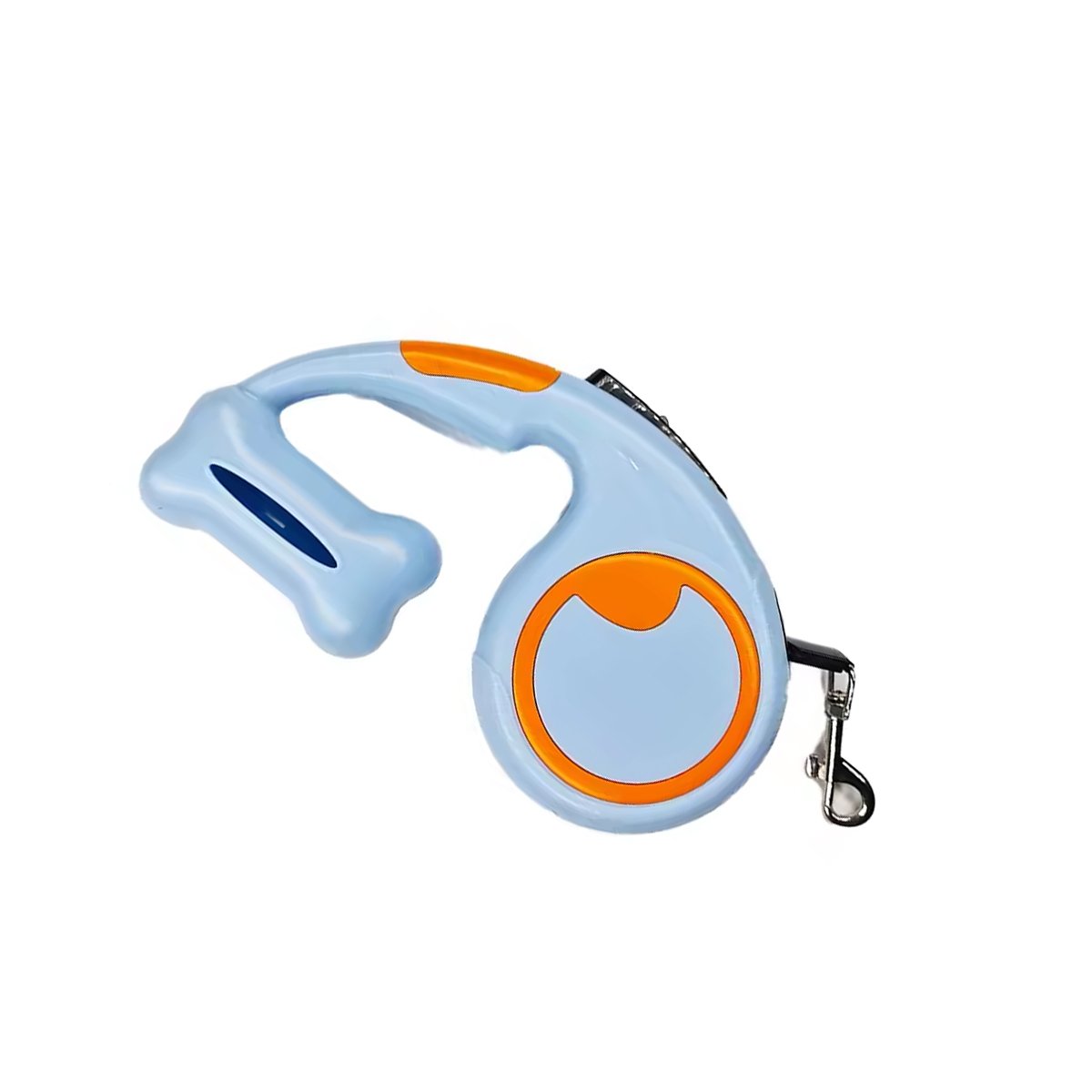 PACK4 EQUIPO PORTATIL CELESTE CON CORREA RETRACTIL Y PORTA BOLSA PARA MASCOTAS YPAPEL REGALO - 3