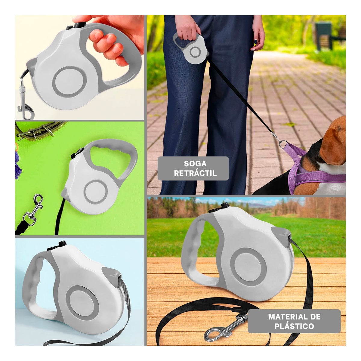 CORDÓN RETRACTIL 3M PARA PERRO CON DISEÑO RESISTENTE DOBLE TONO YSTICKY - 2