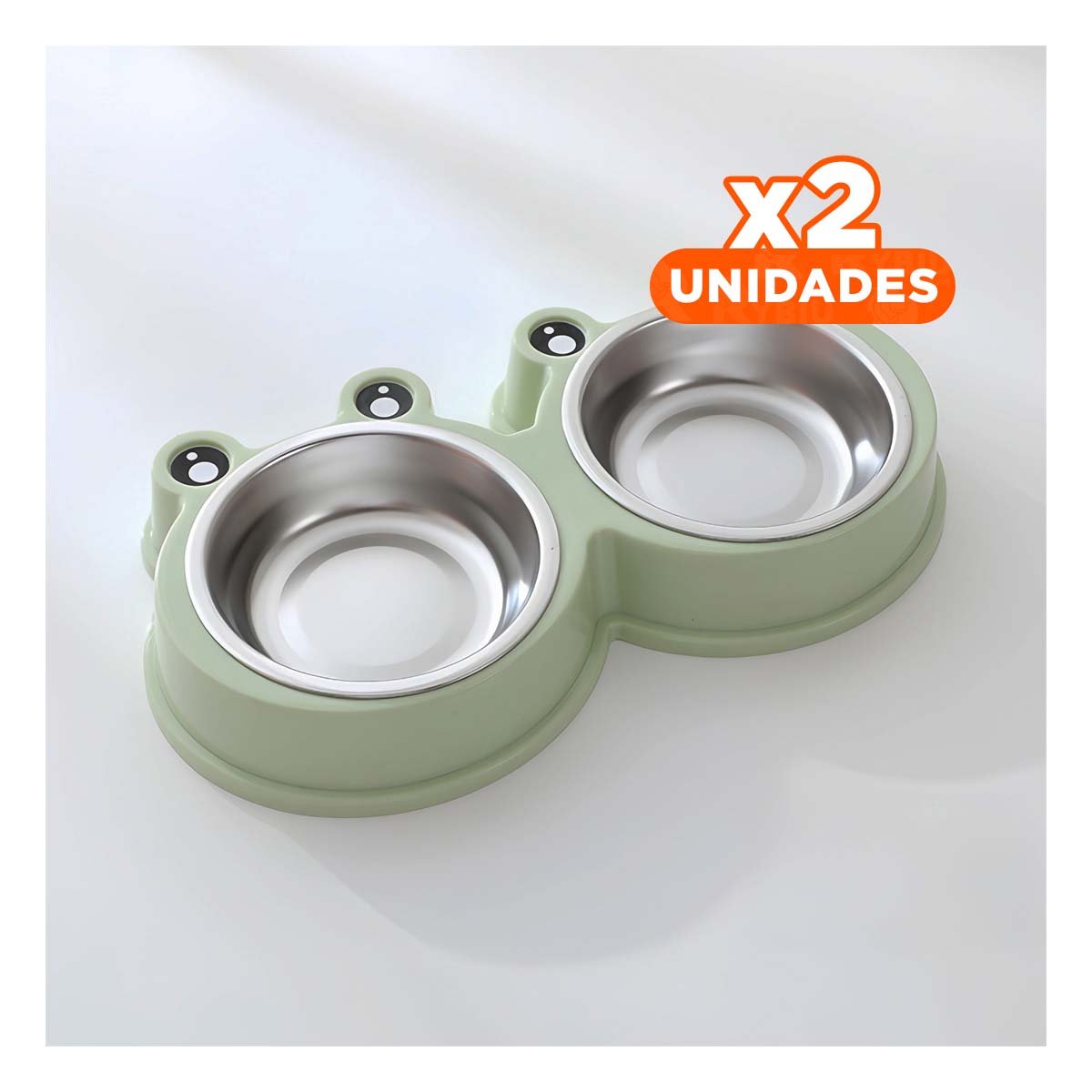 PACK2 VERSION PLATO DOBLE DESMONTABLE RANA PARA MASCOTA EN CASA - 1