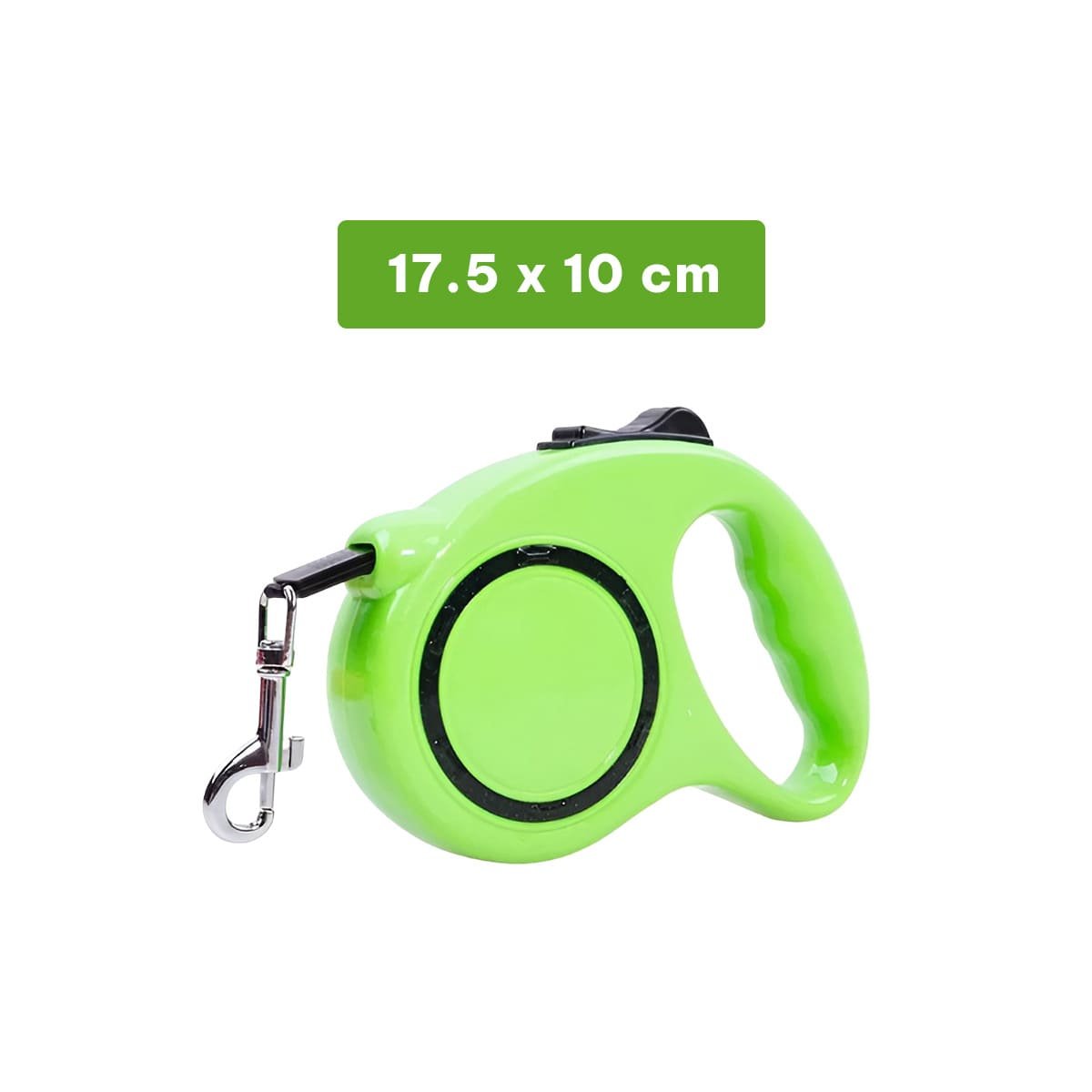 PACK4 HERRAMIENTA DE PASEO CANINO VERDE LIMON CON CIRCULO NEGRO - 4
