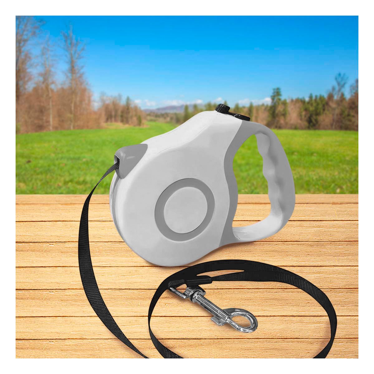 PACK4 CINTA EXTENSIBLE 3M PARA PERRO CON SISTEMA PRACTICO DOBLE TONO YREGALO STICKER - 5