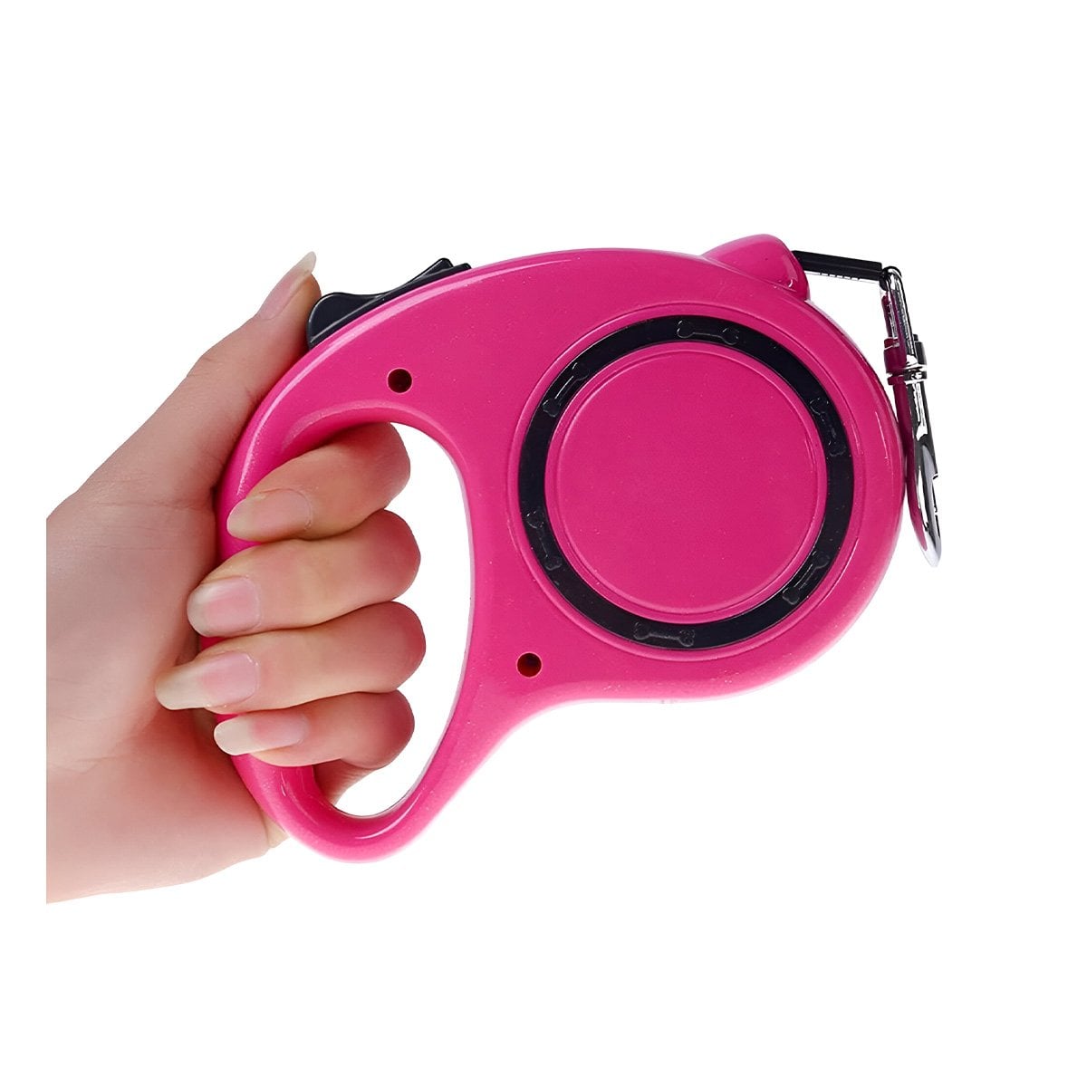 PACK2 CORREA FLEXIBLE RETRACTIL PARA PASEOS DE MASCOTAS CONTROLADOS FUCSIA YREGALO STICKER - 2