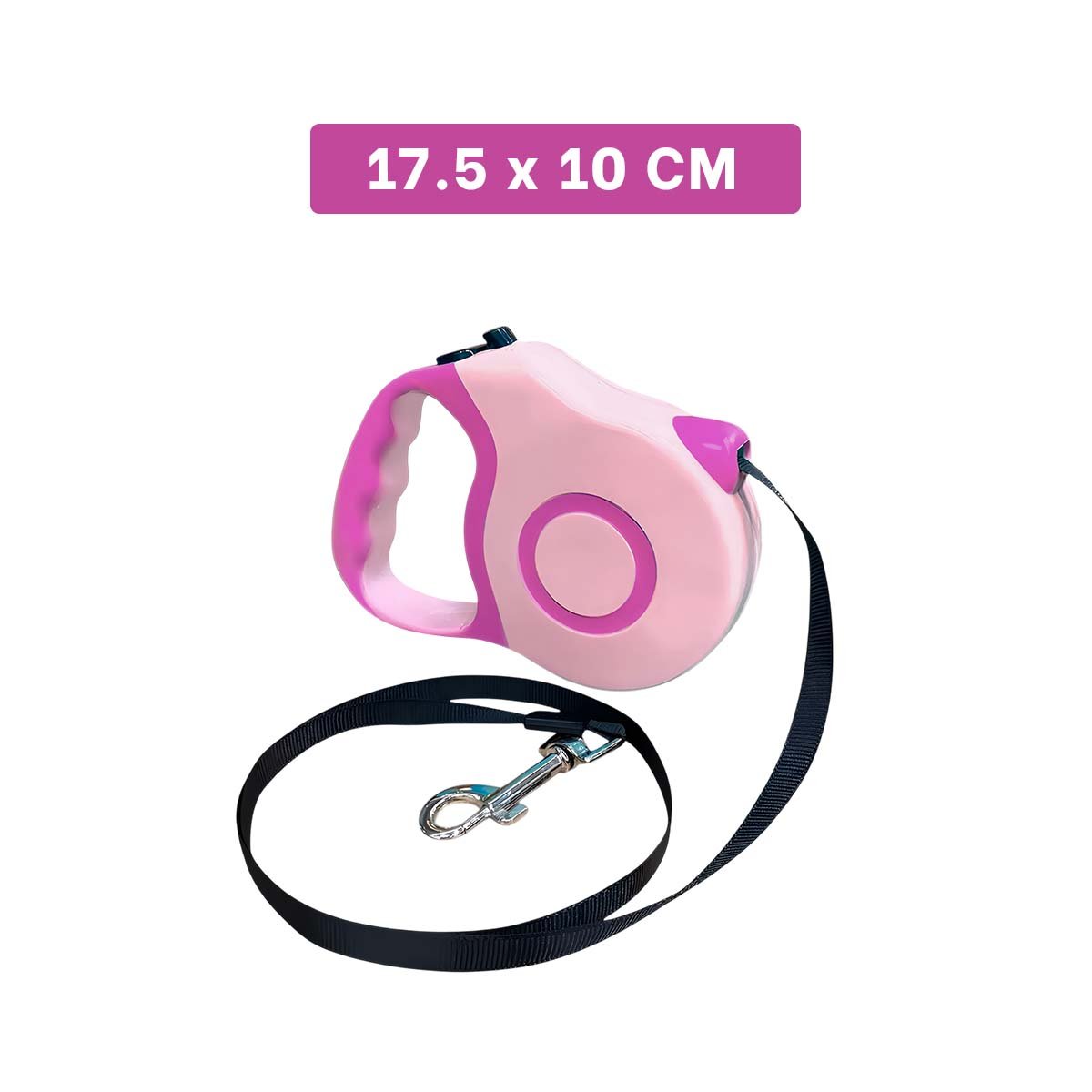 PACK4 DISPOSITIVO EXTENSIBLE PARA MASCOTA ROSADO DOBLE TONO SEGURO - 4