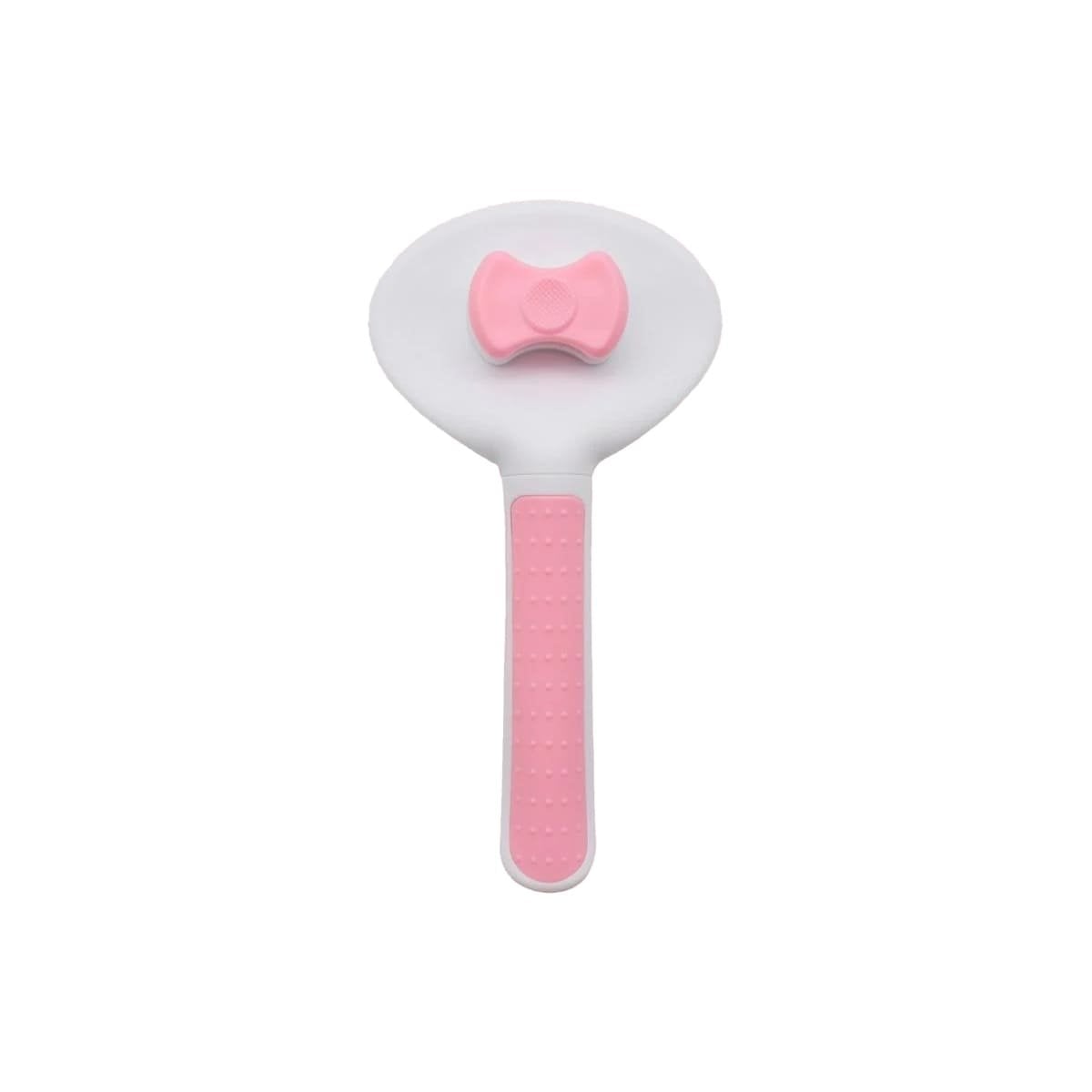 CARDA CON EXPULSADOR DE PELUSA ROSADO Y BLANCO PARA PELO DE MASCOTAS EN HOGAR YREGALO STICKER - 1