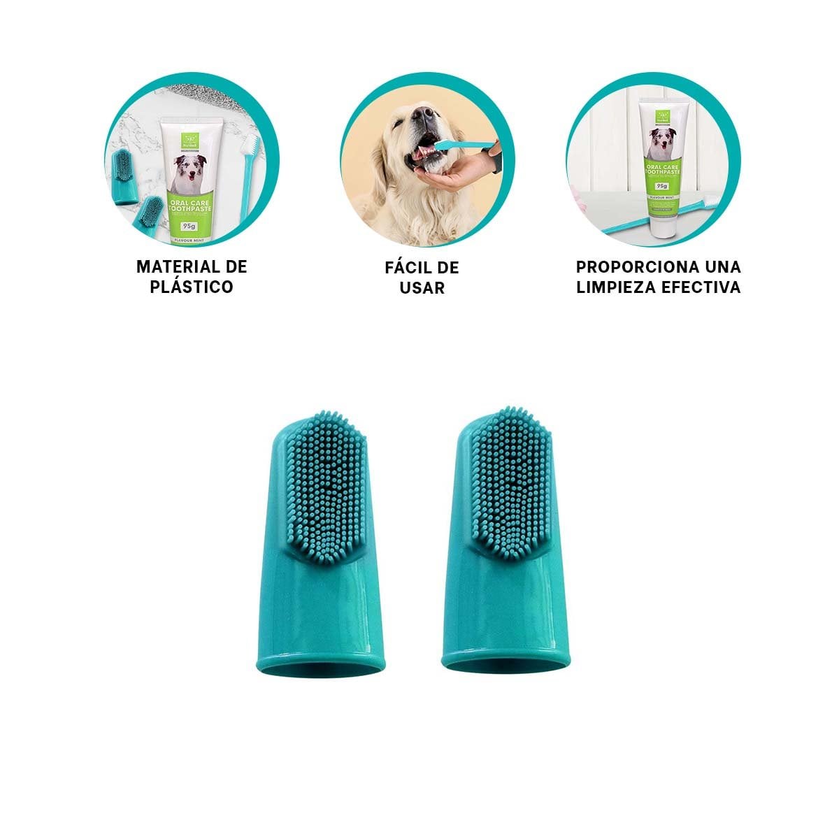 ESTUCHE CUIDADO DENTAL VERDE AGUA COMPACTO CON PIEZAS PARA LIMPIEZA DIARIA YSTICKY - 5