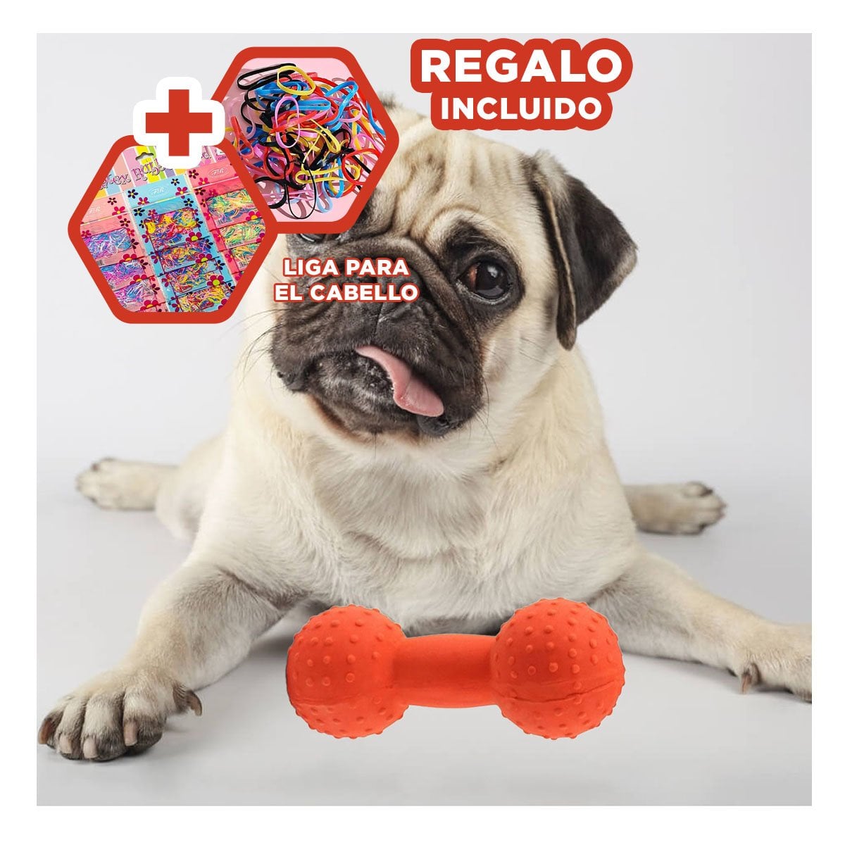 ARTICULO MANCUERNA DE PUAS NARANJA PARA PERRO ACTIVO EN CASA Y JARDIN YLIGAS REGALO - 2