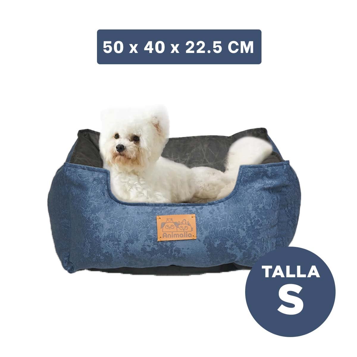 PACK4 BASE DE TALLA S CENTRO NEGRO PARA MASCOTAS EN COLOR AZUL LABRADO COMODA - 4