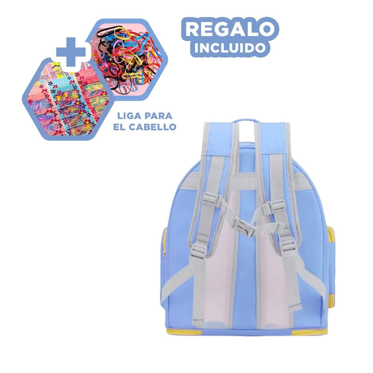 MOCHILA AZUL PARA MASCOTAS CON VENTANA PANORAMICA Y NAVE ESPACIAL YLIGAS REGALO - 2