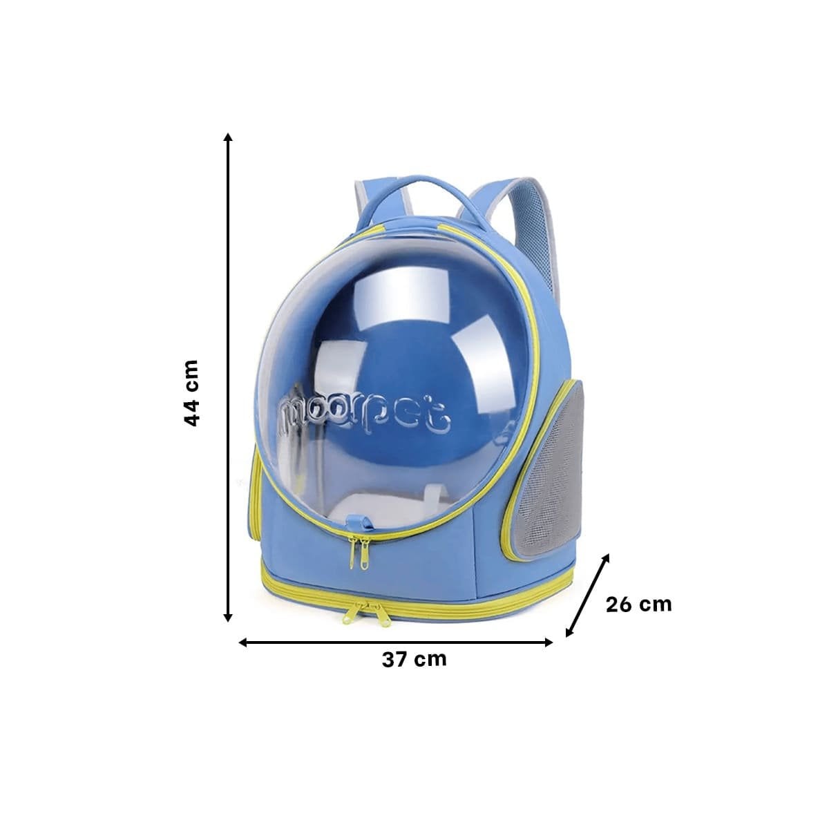 MOCHILA AZUL PARA MASCOTAS CON VENTANA PANORAMICA Y NAVE ESPACIAL YLIGAS REGALO - 4