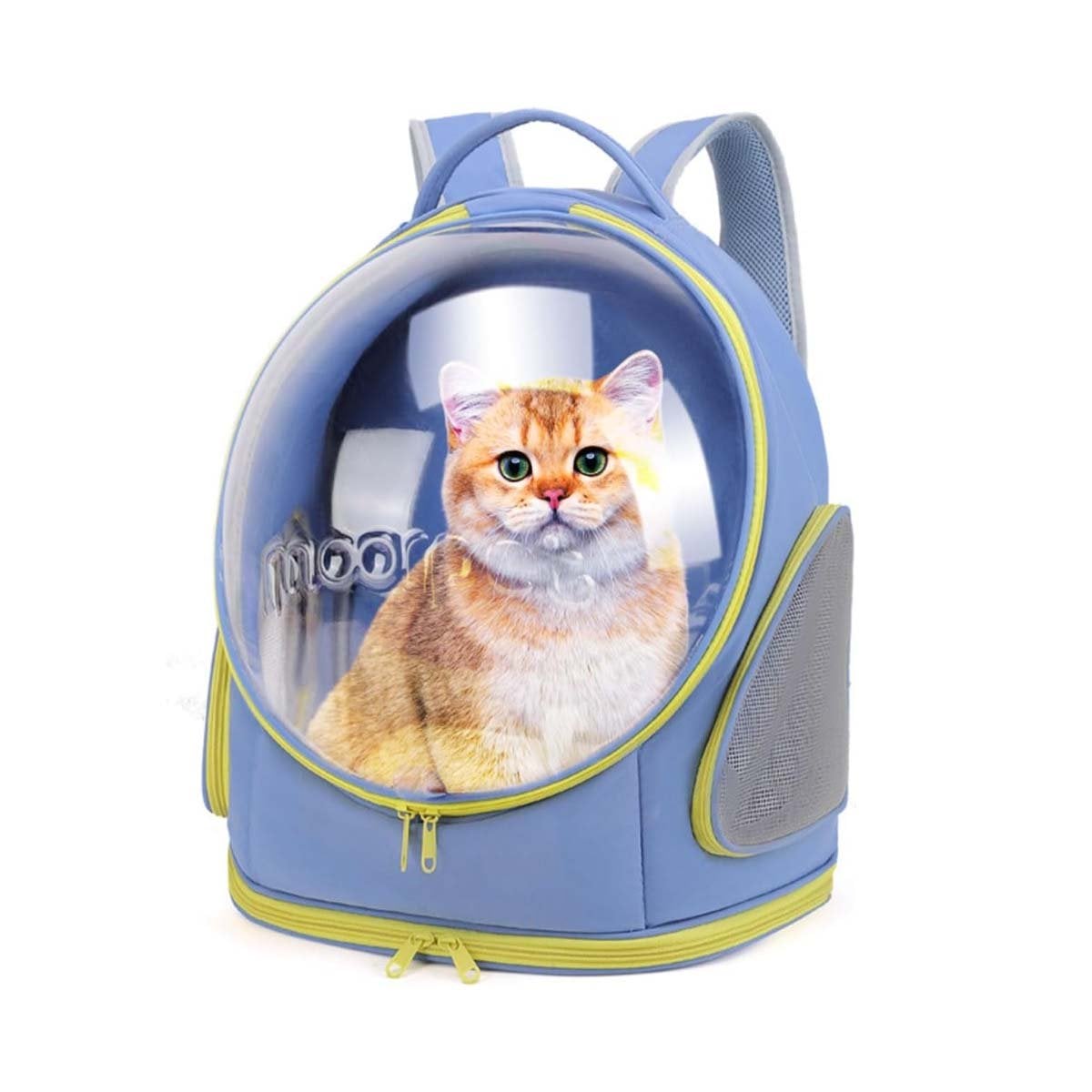 MOCHILA AZUL PARA MASCOTAS CON VENTANA PANORAMICA Y NAVE ESPACIAL YLIGAS REGALO - 5