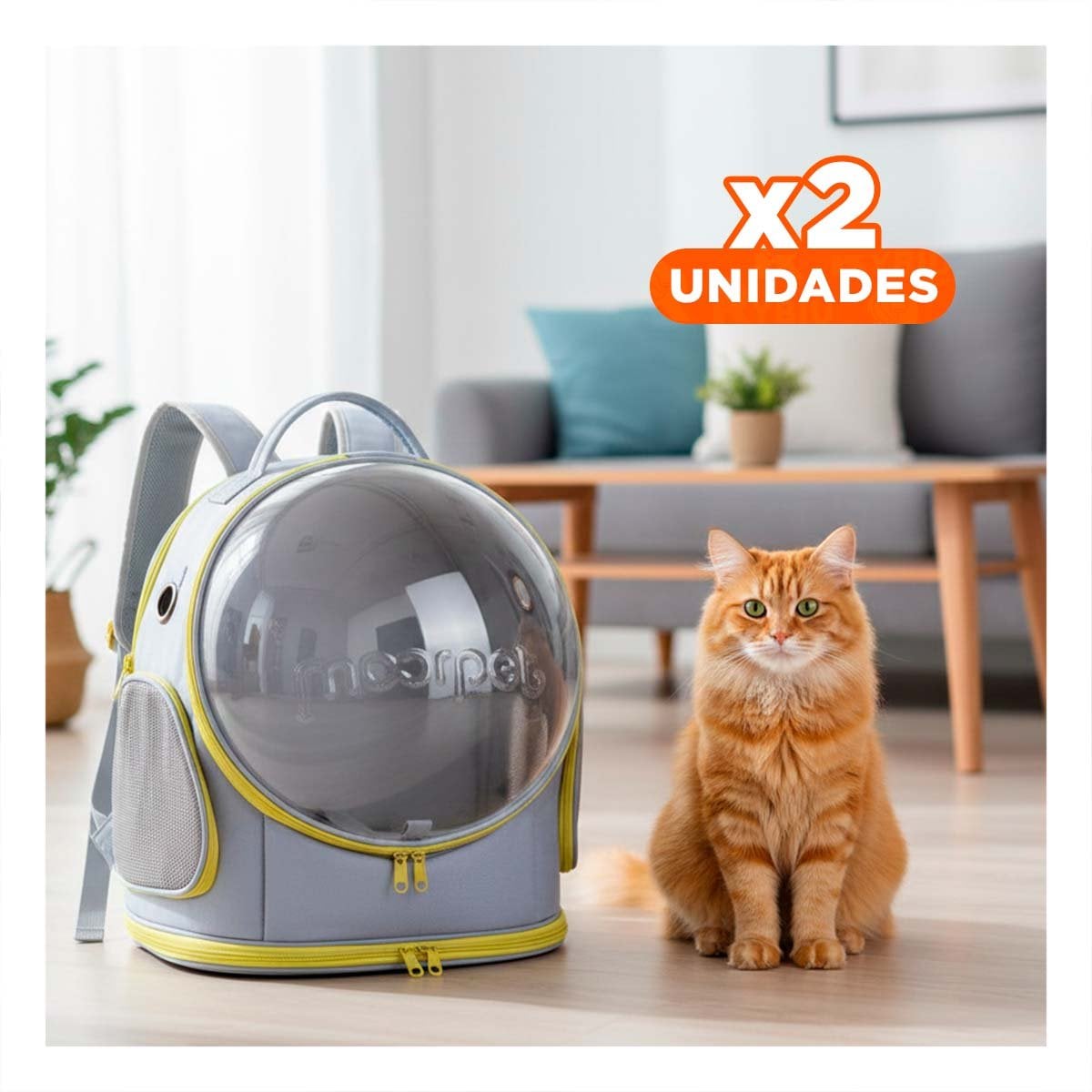 PACK2 TRANSPORTADORA PLOMO CON NAVE ESPACIAL Y ESPACIO INTERIOR PANORAMICO YPAPEL REGALO - 1