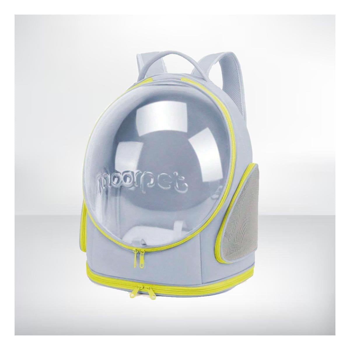 MOCHILA CON NAVE ESPACIAL PLOMO Y APERTURA PANORAMICA IDEAL PARA MASCOTAS YPAPEL REGALO - 1