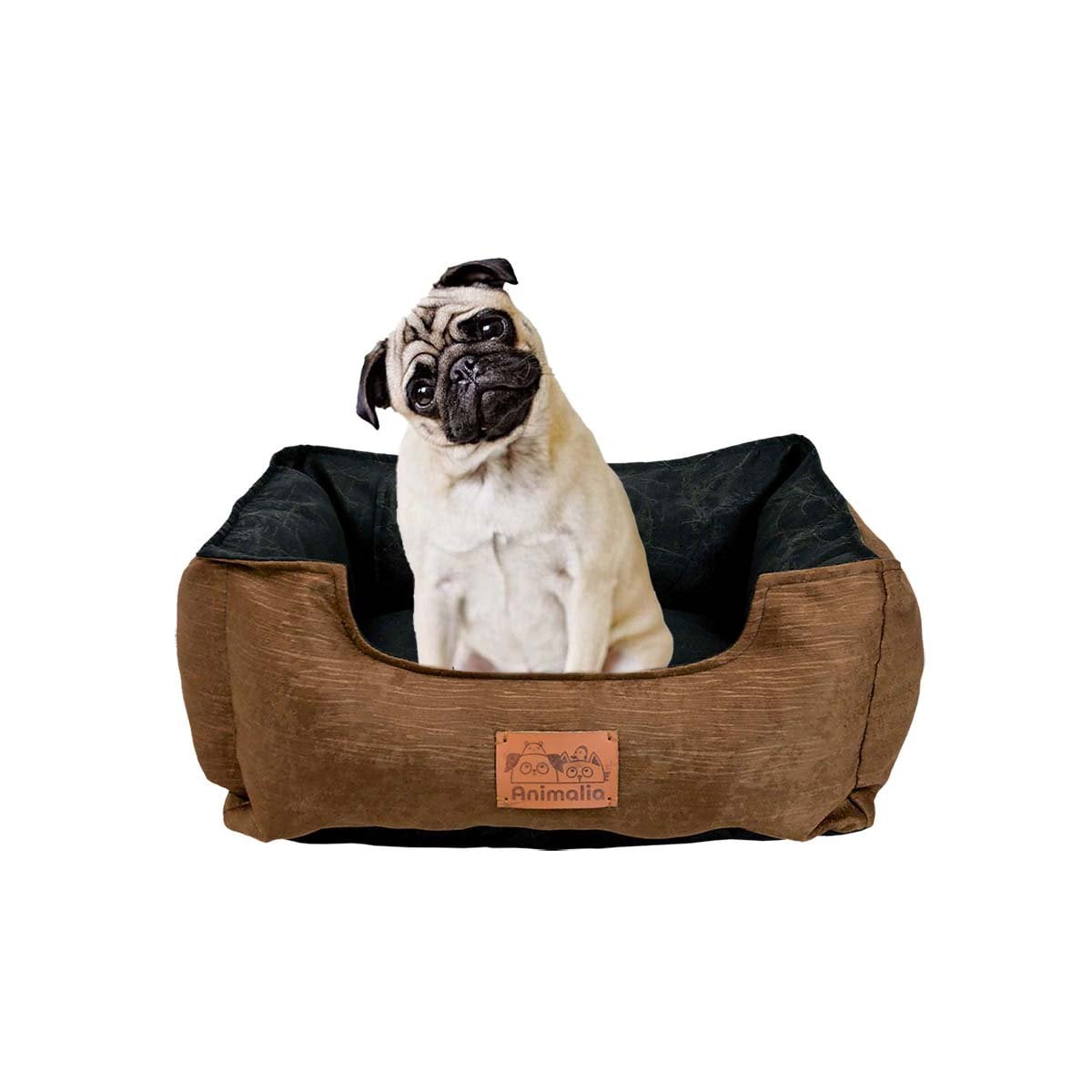 PACK2 NIDO PARA PERRO TALLA S MARRON CENTRO NEGRO YREGALO STICKER - 2