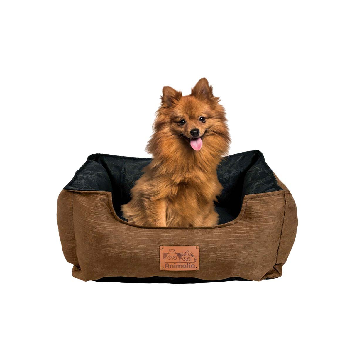 LECHO PARA PERRO TALLA S MARRON CON CENTRO NEGRO YLIGAS REGALO - 5