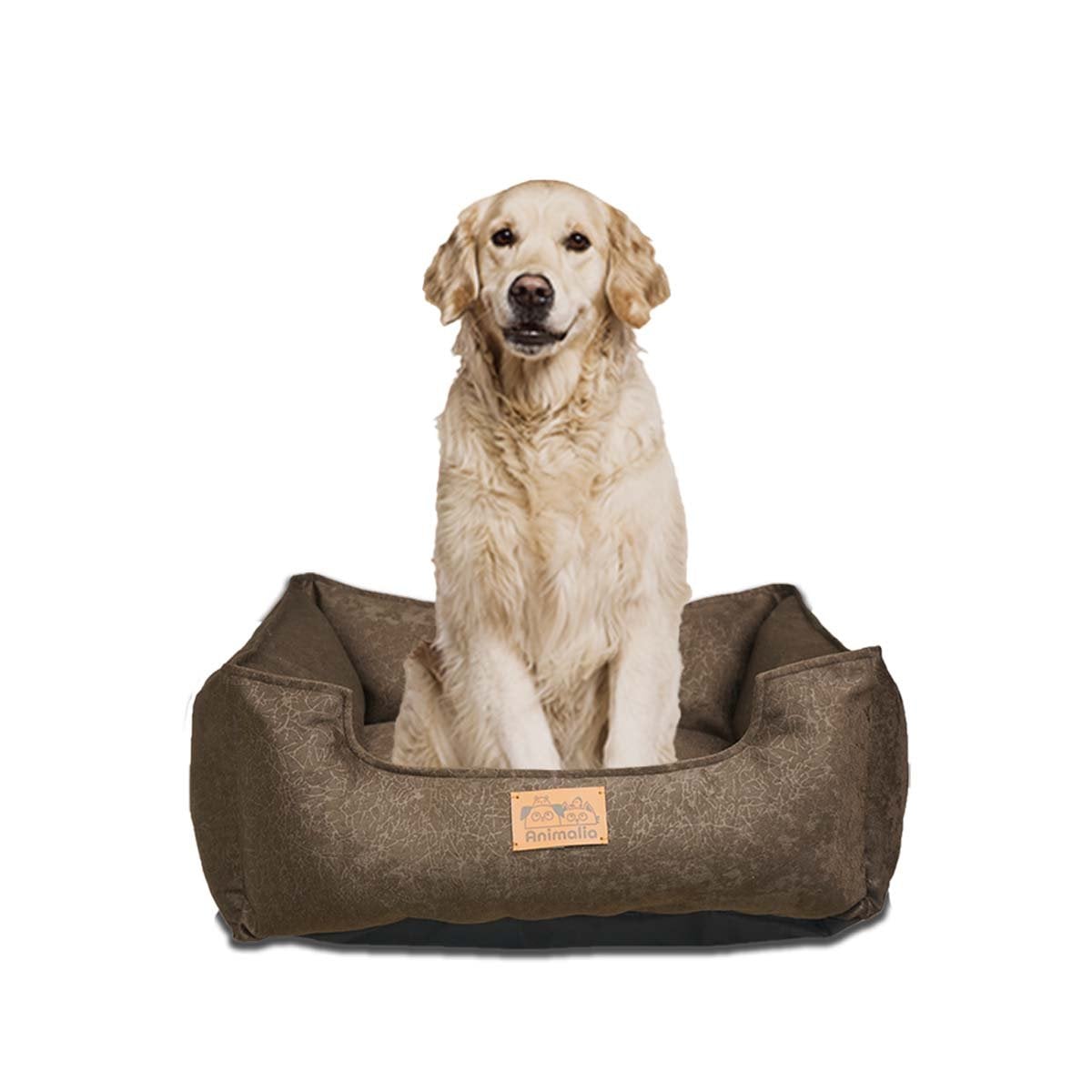 ALMOHADON PARA PERRO TALLA M MARRON CON COMPLETO YREGALO STICKER - 1
